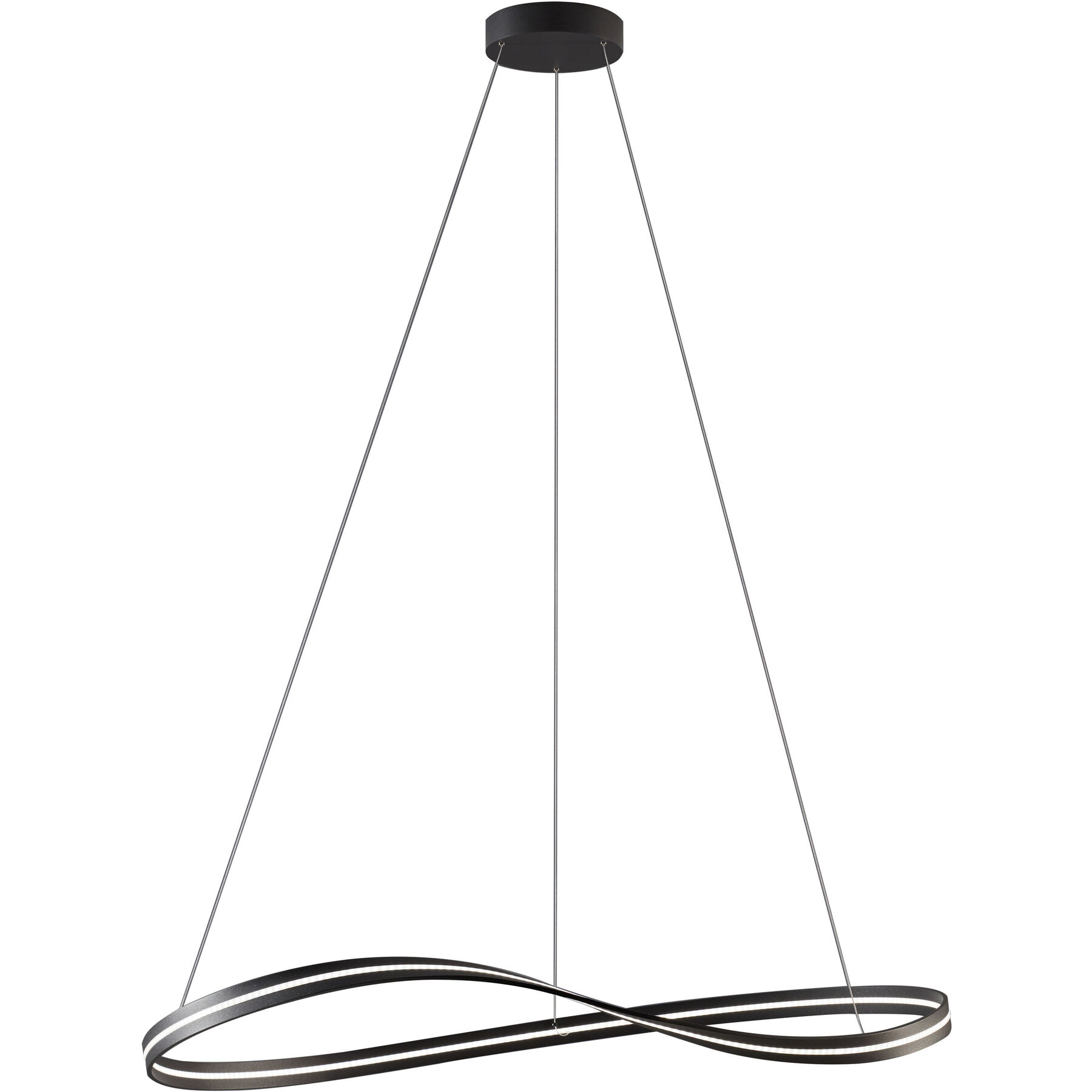 Escale Pendellampe Infinity anthrazit Aluminium 3976 lm B 60 cm - LED - Lichtfarbe: Extra warmweiss- LED Energiesparlampe