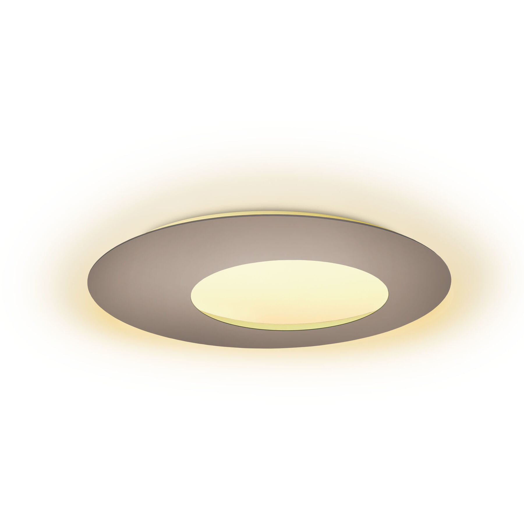 Escale Deckenlampe Blade taupe Aluminium 9900 lm Dimmbar B 79 cm - LED - Lichtfarbe: Extra warmweiss- LED Energiesparlampe