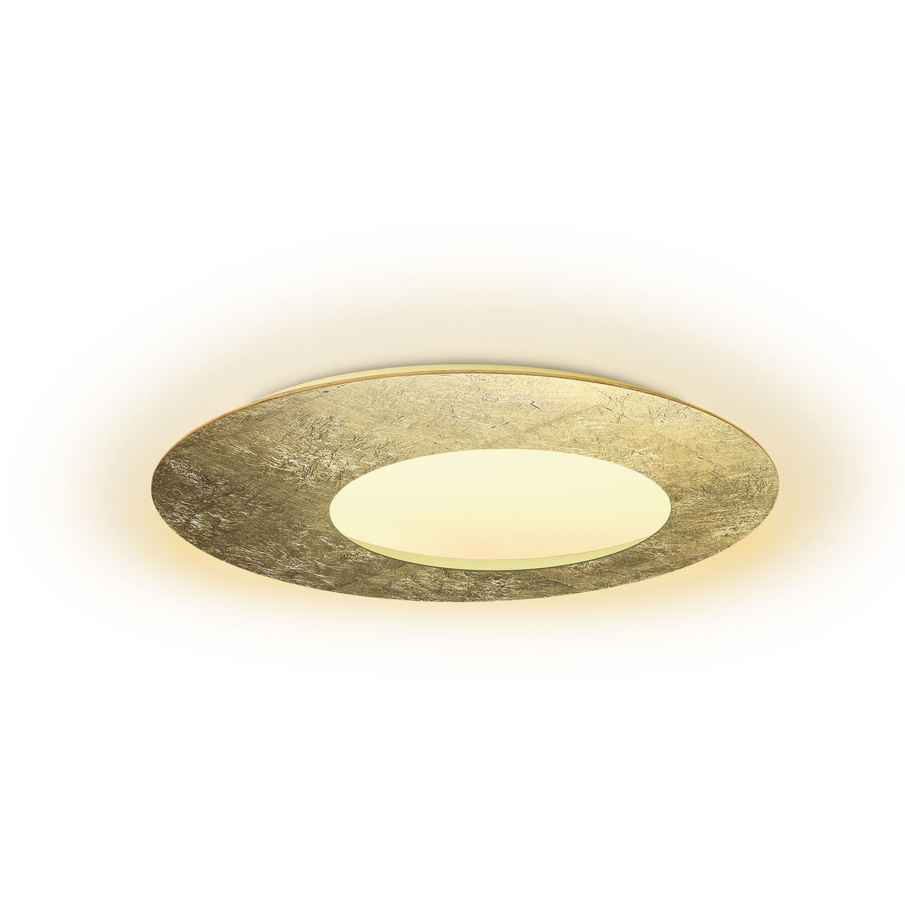 Escale Deckenlampe Blade Blattgoldoptik Aluminium 9900 lm B 79 cm - LED - Lichtfarbe: Extra warmweiss - LED Energiesparlampen