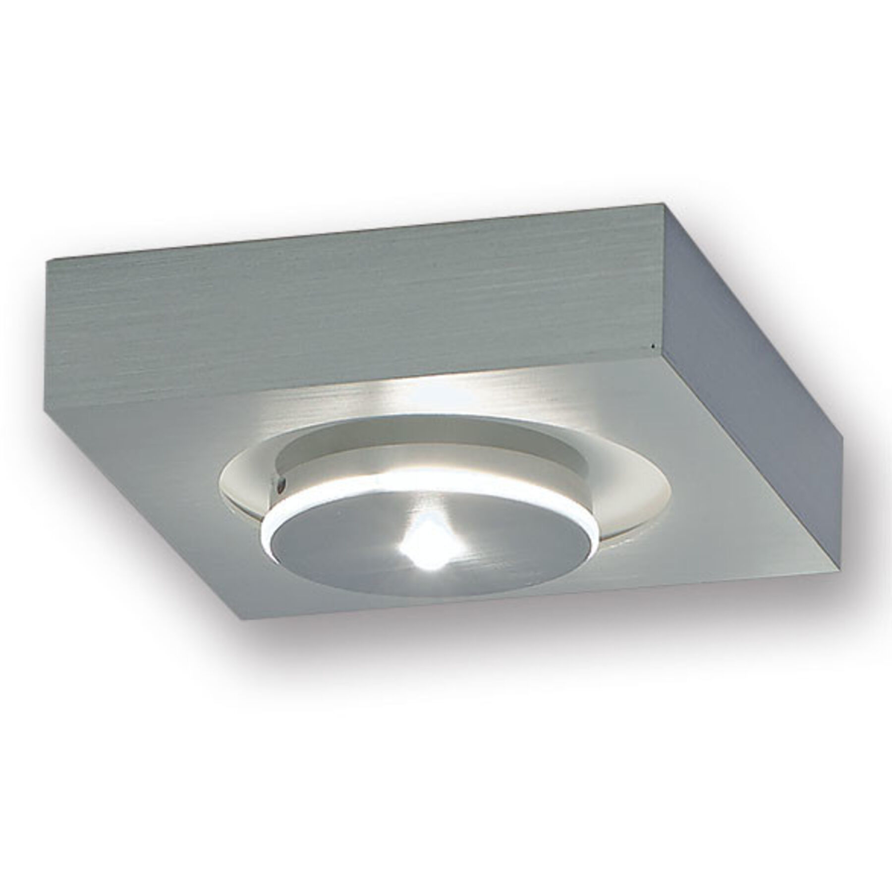 Escale Spot Spot it Aluminium geschliffen Aluminium 910 lm Dimmbar B 20 cm - LED - Lichtfarbe: Extra warmweiss - LED Energiesparlampen