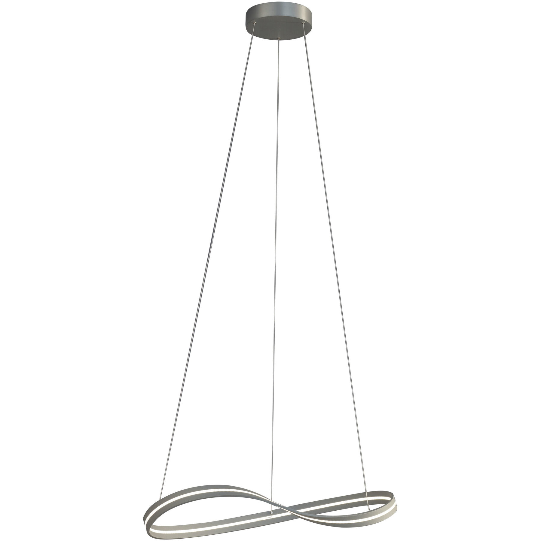 Escale Pendellampe Infinity Aluminium geschliffen Aluminium 6024 lm B 80 cm - LED - Lichtfarbe: Extra warmweiss- LED Energiesparlampe