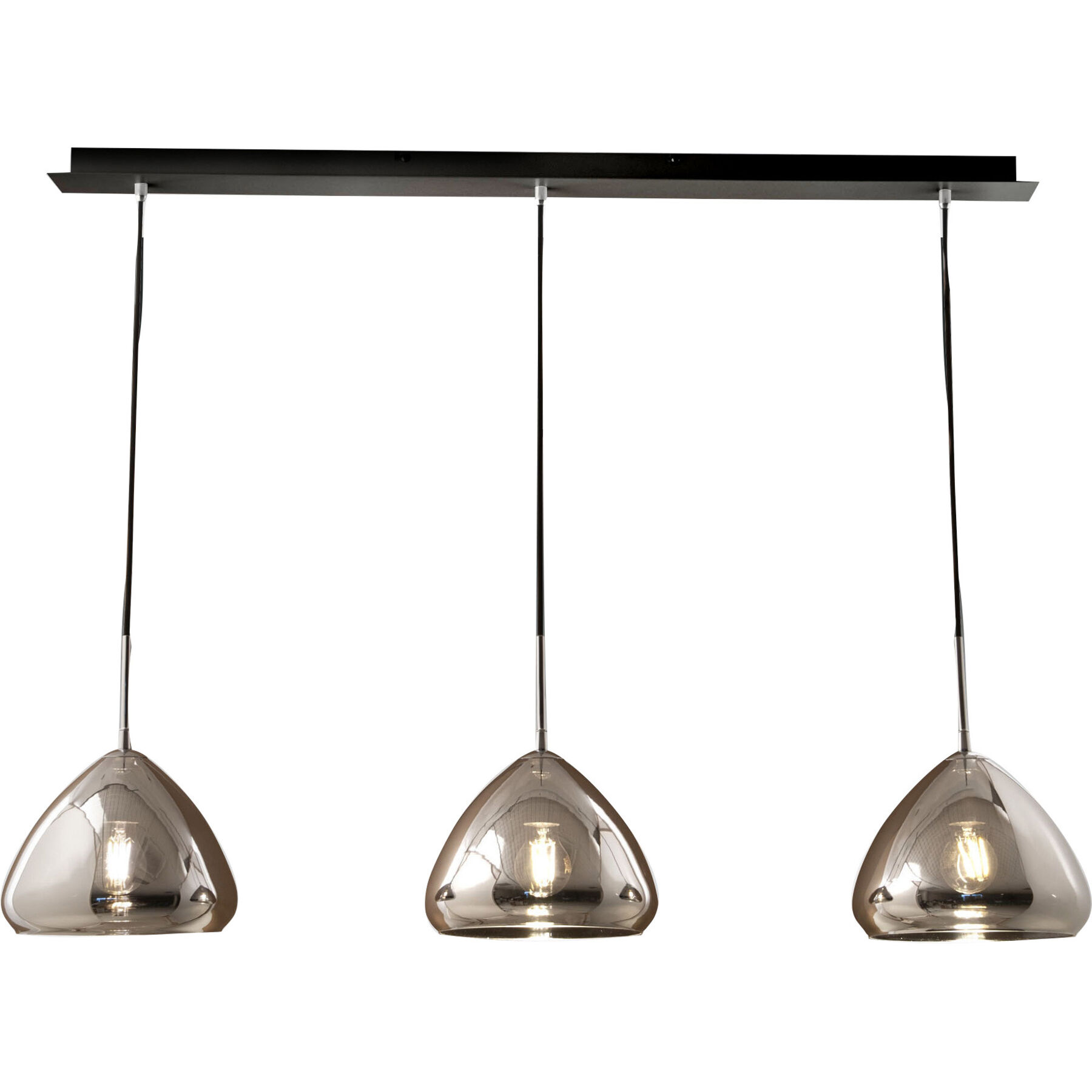 Pendellampe Ove verchromt Metall/Glas B 24 cm