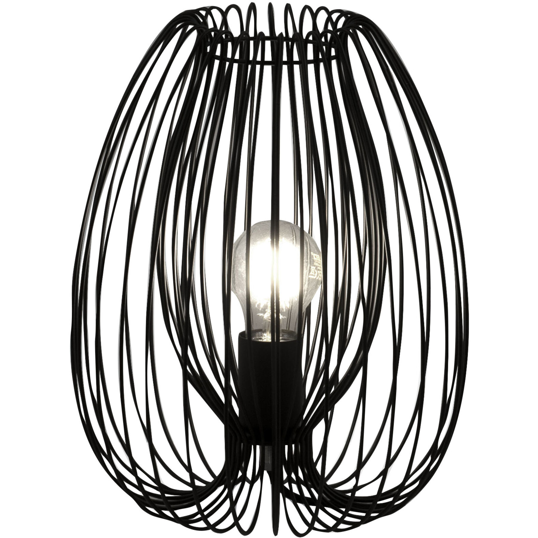 Tischlampe Aruna schwarz Metall H 31 cm