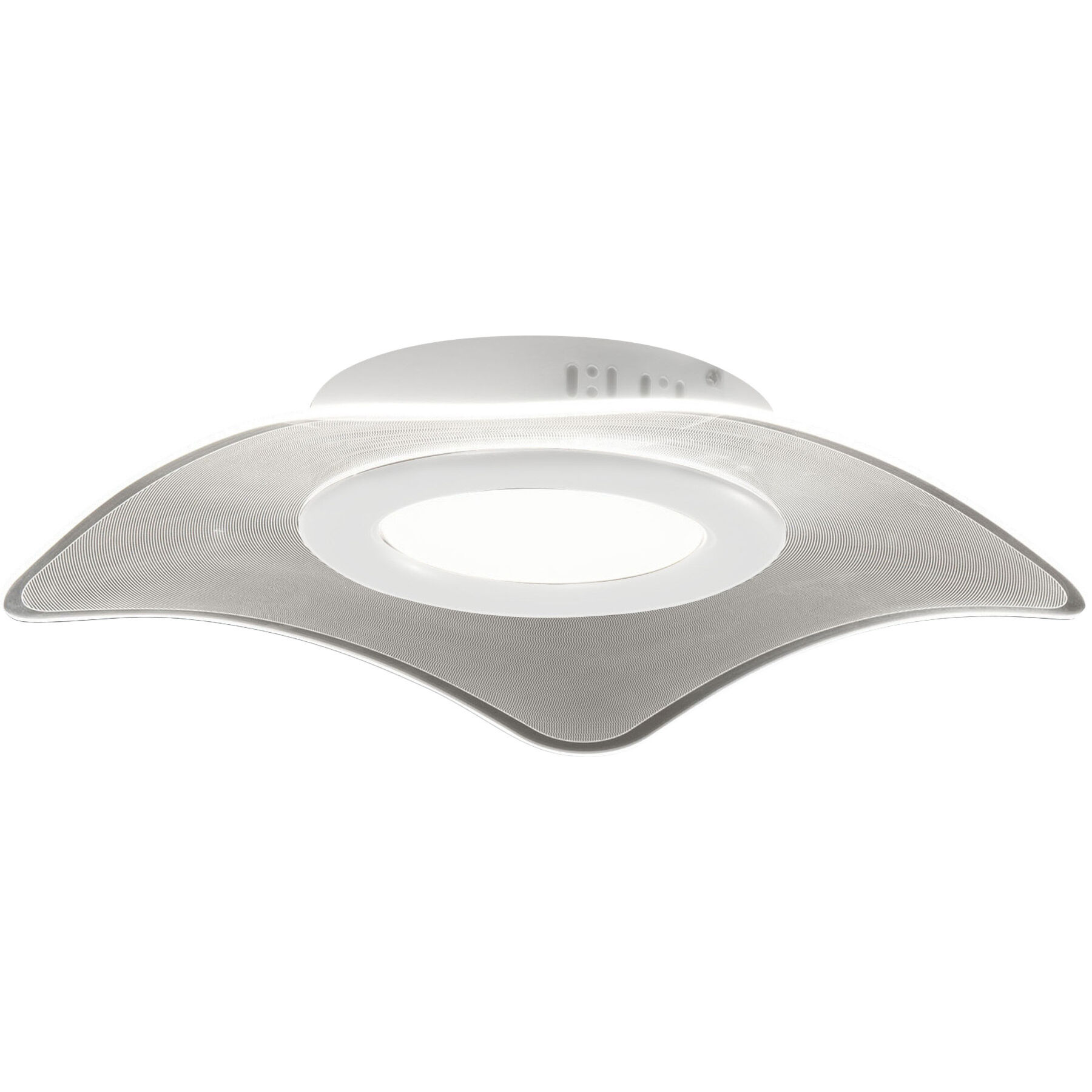 Deckenlampe Idrees weiss Metall/Acryl 3000 lm B 50 cm - LED - Lichtfarbe: Warmweiss- LED Energiesparlampe