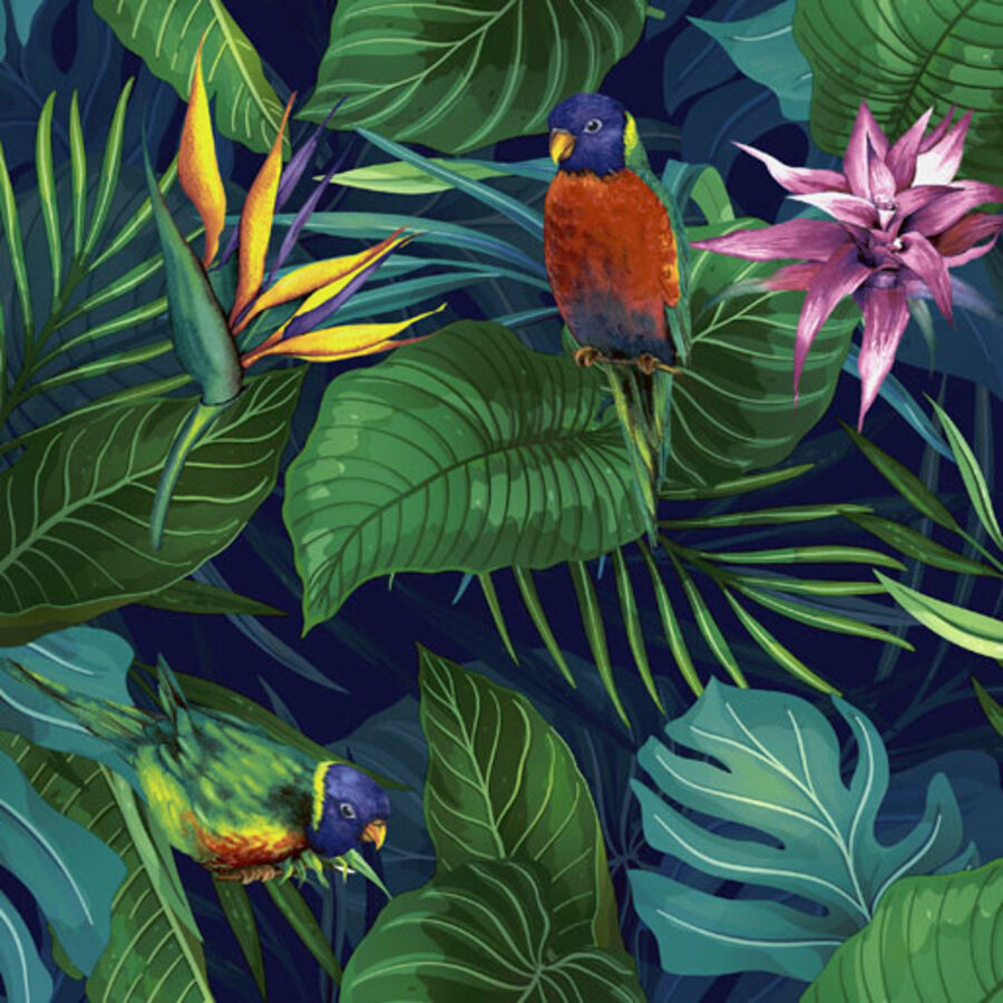 Servietten Jungle Paraiso – Farbe: Tropenmuster – Material: Papier