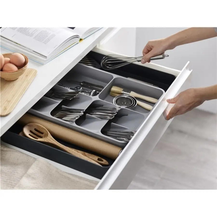 Besteckeinsatz Joseph Joseph DrawerStore Grau Kunststoff 39.5 cm 5.5 cm
