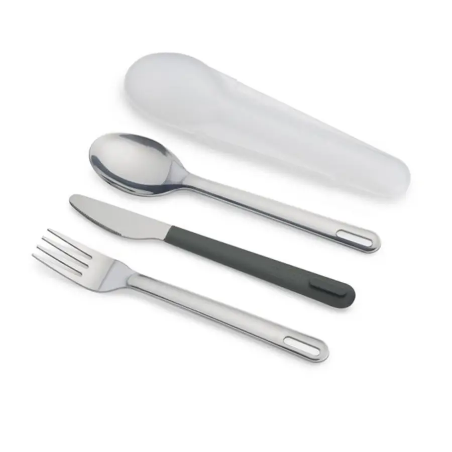 Set Piatti 13 Pezzi In Acciaio Inox | Per 2 Persone, Con Coltelli, Forchette, Piatti E Borsa Set Posate Da Campeggio Set Piatti 13 Pezzi In Acciaio Inox | Per 2 Persone, Con Coltelli, Forchette, Piatti E Borsa Set Posate Da Campeggio