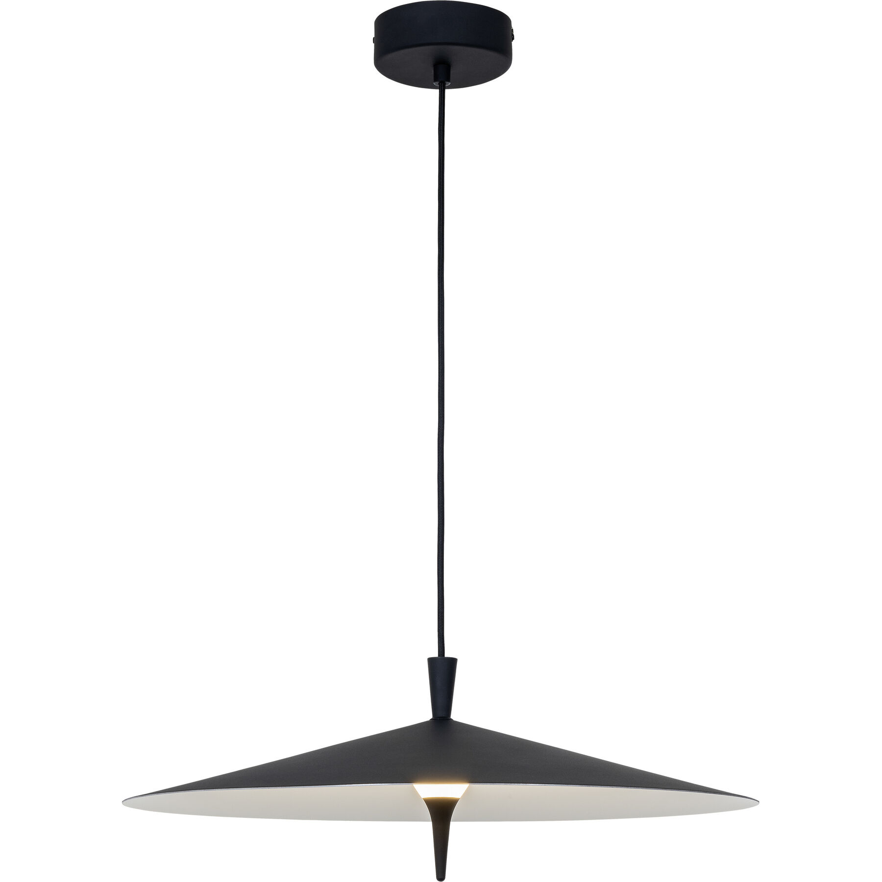 Pendellampe Merlo Schwarz Metall/Kunststoff 1200 lm Dimmbar B 50 cm - LED - Lichtfarbe: Extra warmweiss- LED Energiesparlampe