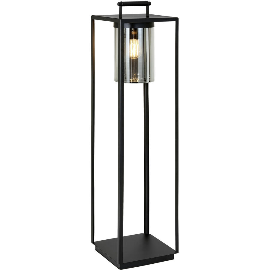 Aussenlampe Benne Schwarz Glas/Metall 24 cm 101 cm