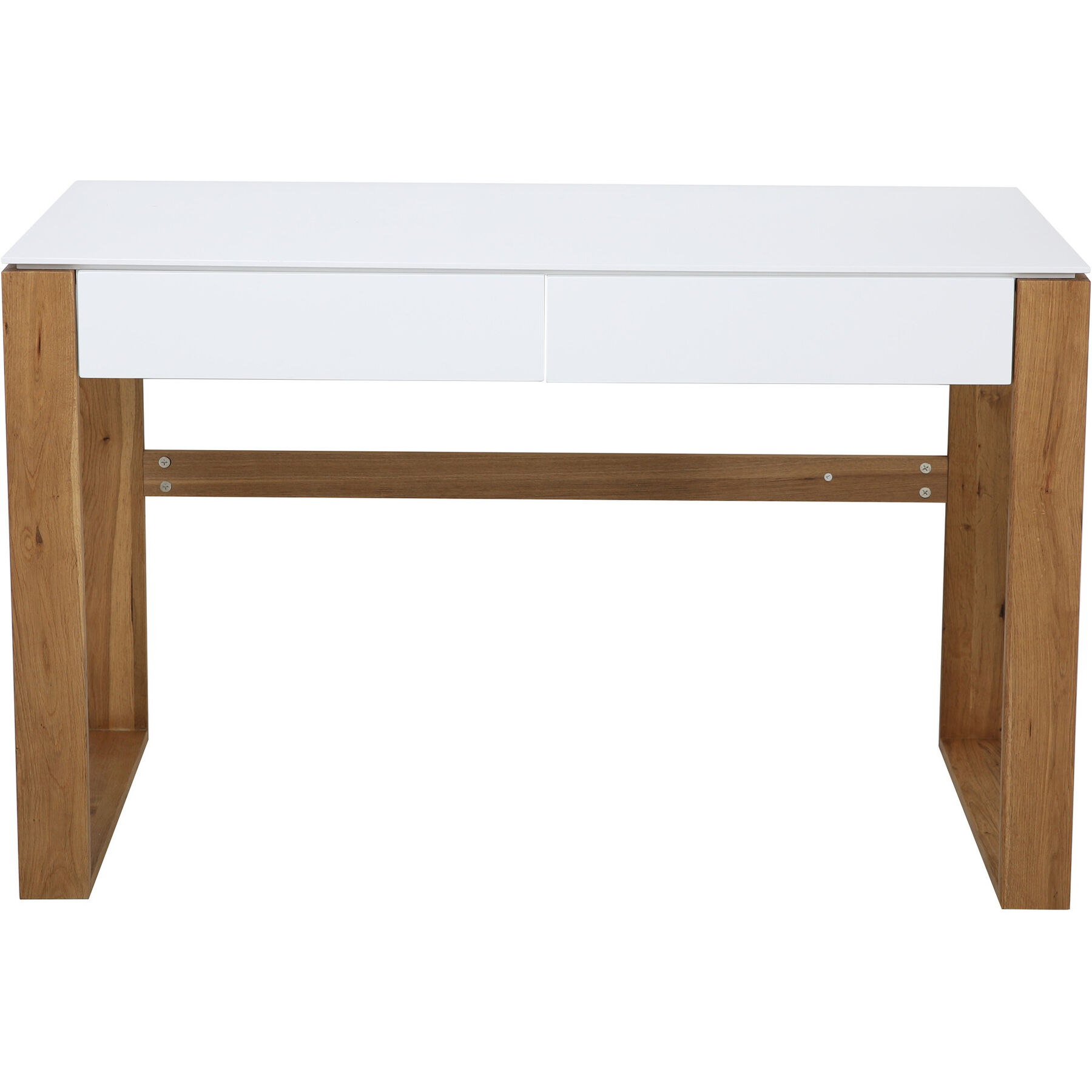 Schreibtisch Viktor weiss/natur Holz/MDF B 120 T 60 cm