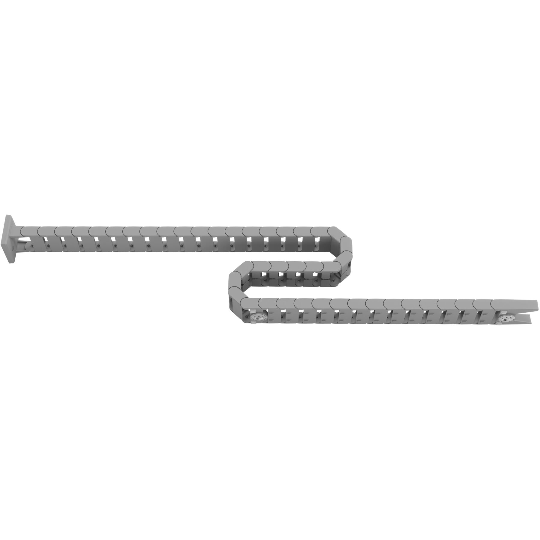 Kabelkanal Office Zubehör silber Kunststoff B 3.7 cm T 1.5 H 130 cm - Kabelkanal