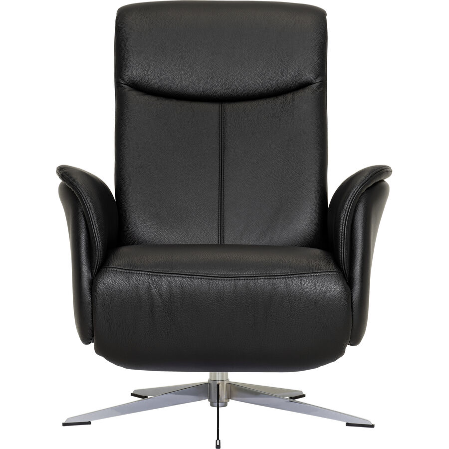 Relaxsessel Noel Schwarz Leder 78 cm 88 cm