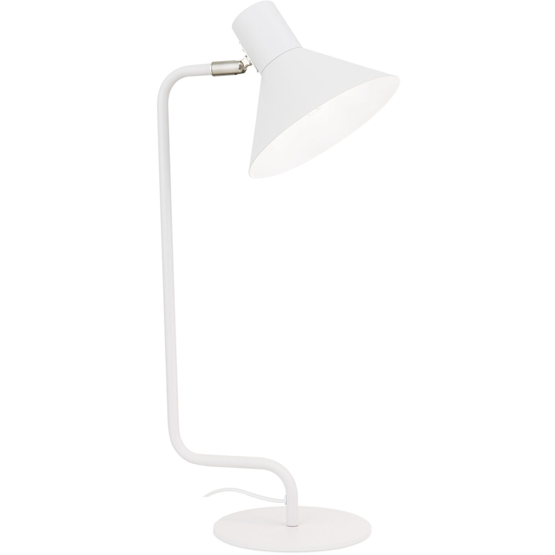 Tischlampe Viktoria weiss Stahl H 51 cm
