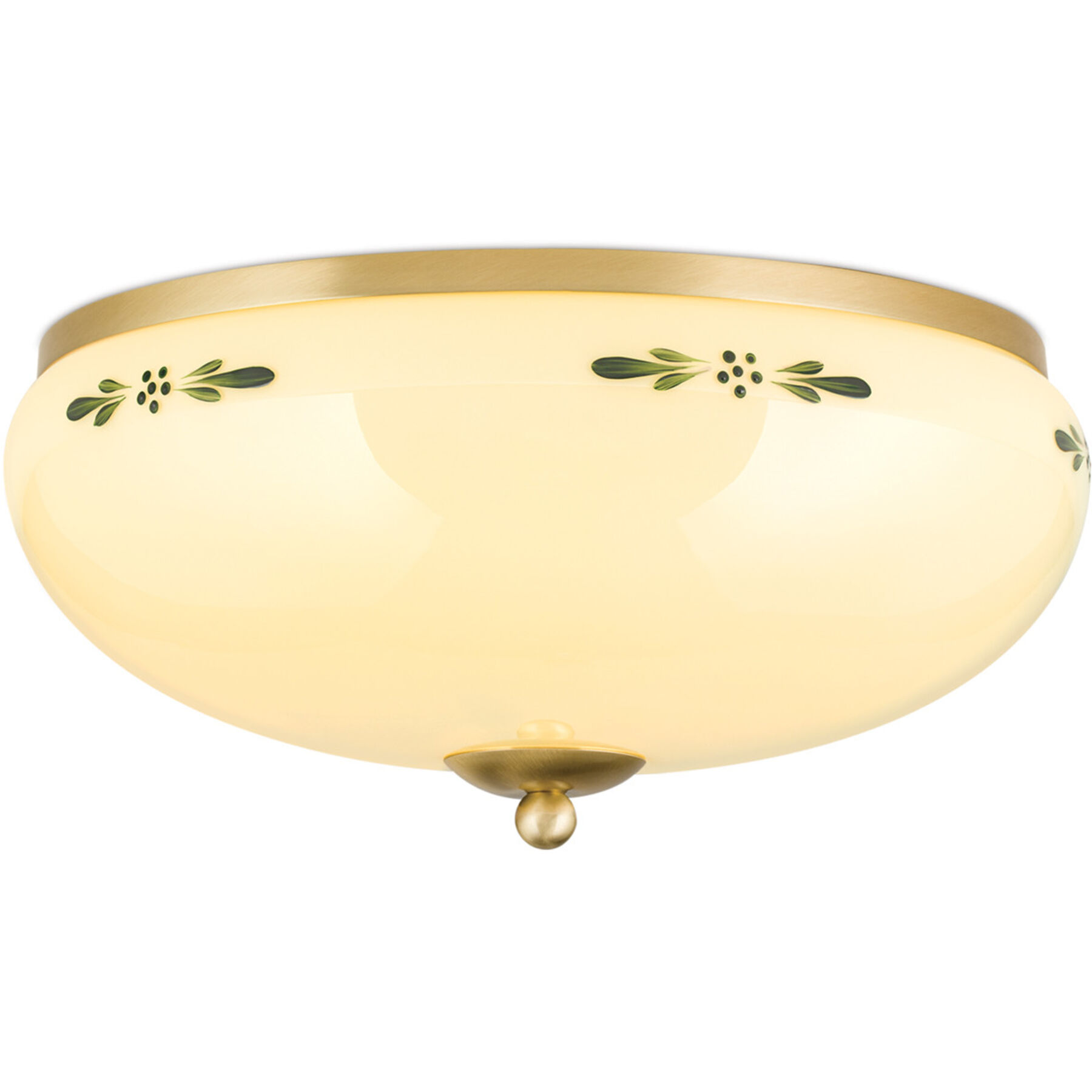 Deckenlampe Landhaus messing matt Glas/Stahl B 35 cm