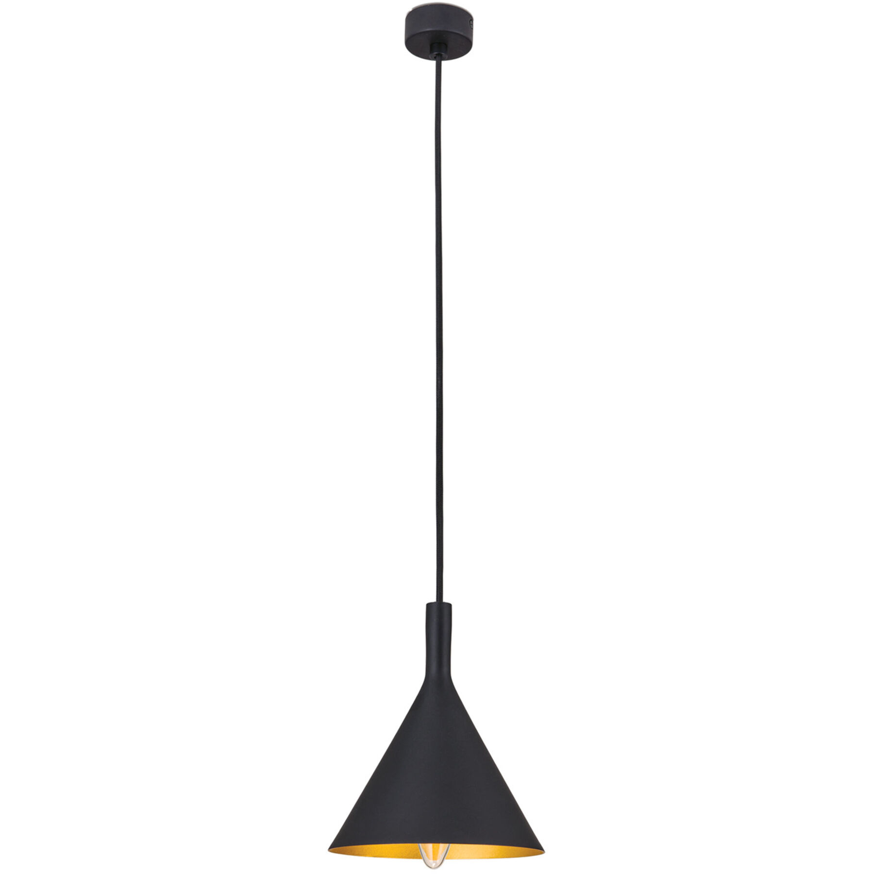 Pendellampe Gunda schwarz-gold Aluminium B 16.5 cm