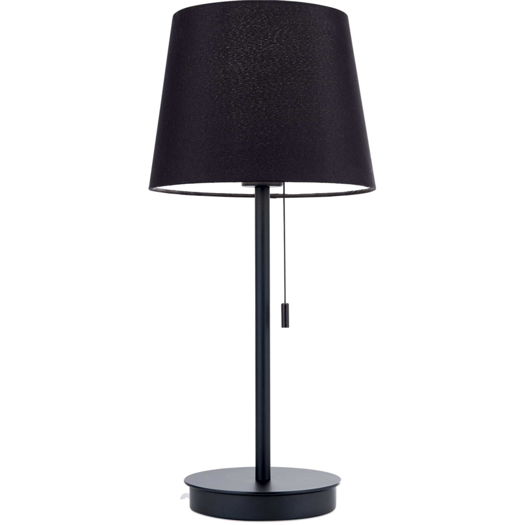 Tischlampe Ludwig schwarz Stahl/Leinen H 50 cm