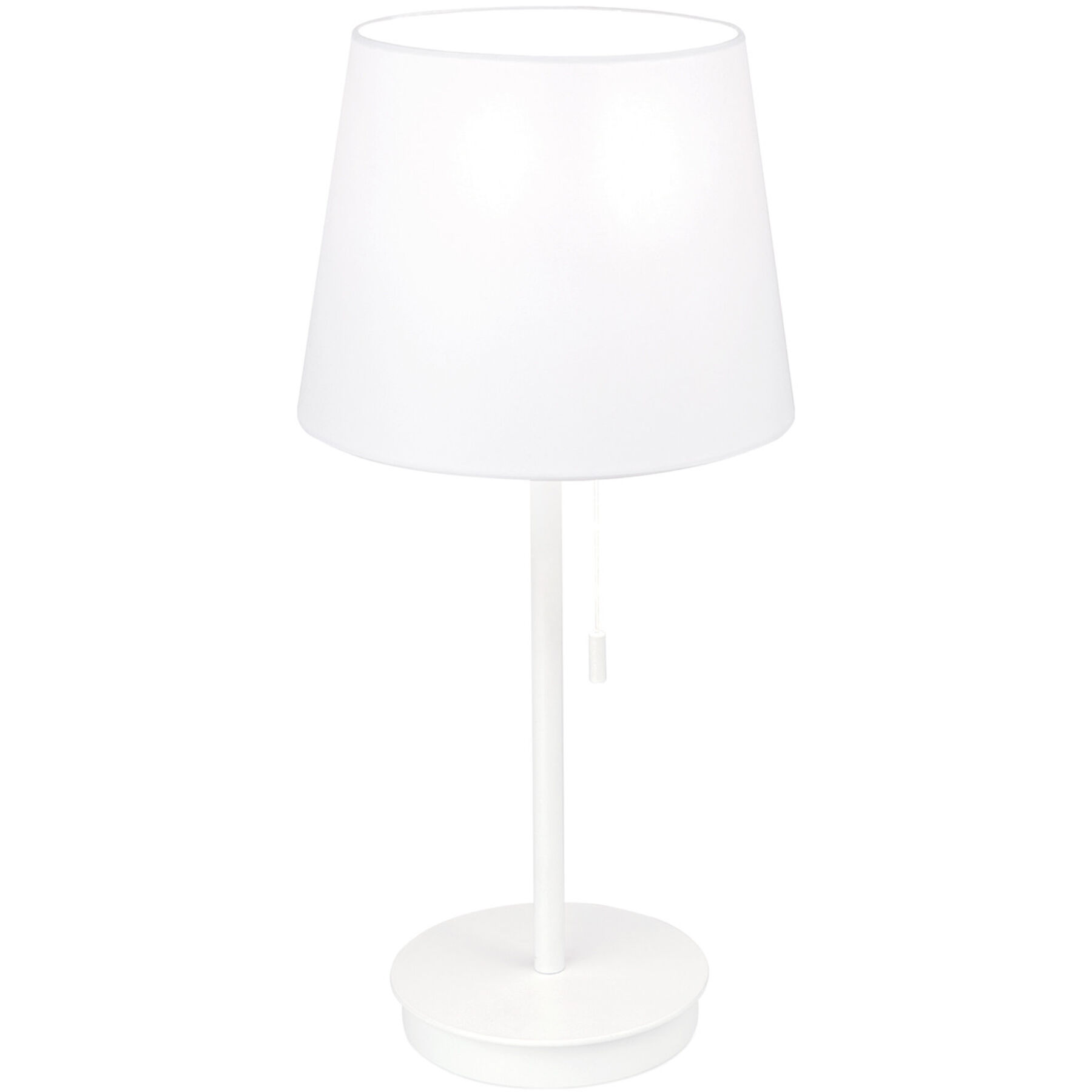 Tischlampe Ludwig weiss Stahl/Leinen H 50 cm