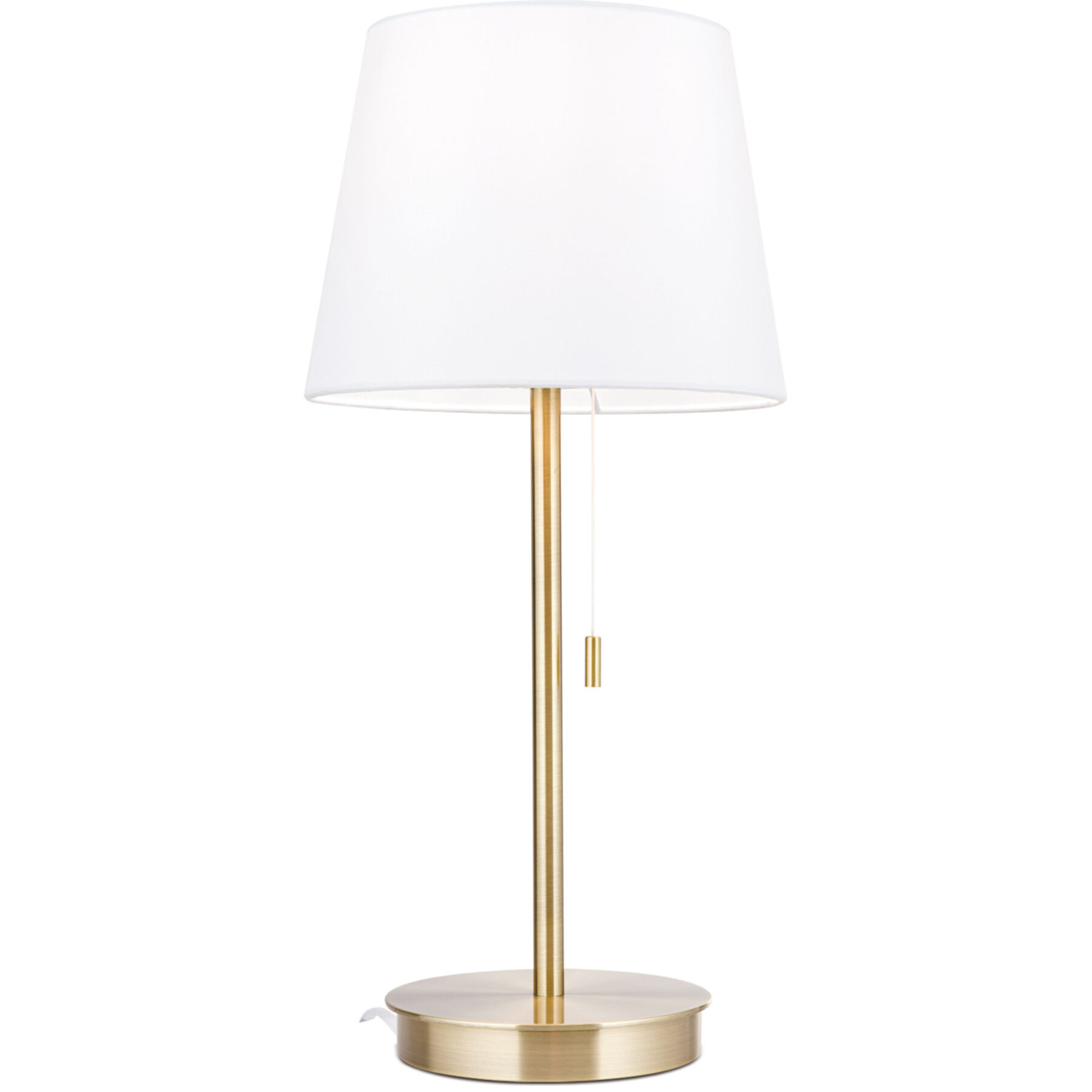 Tischlampe Ludwig Patina Stahl/Leinen H 50 cm