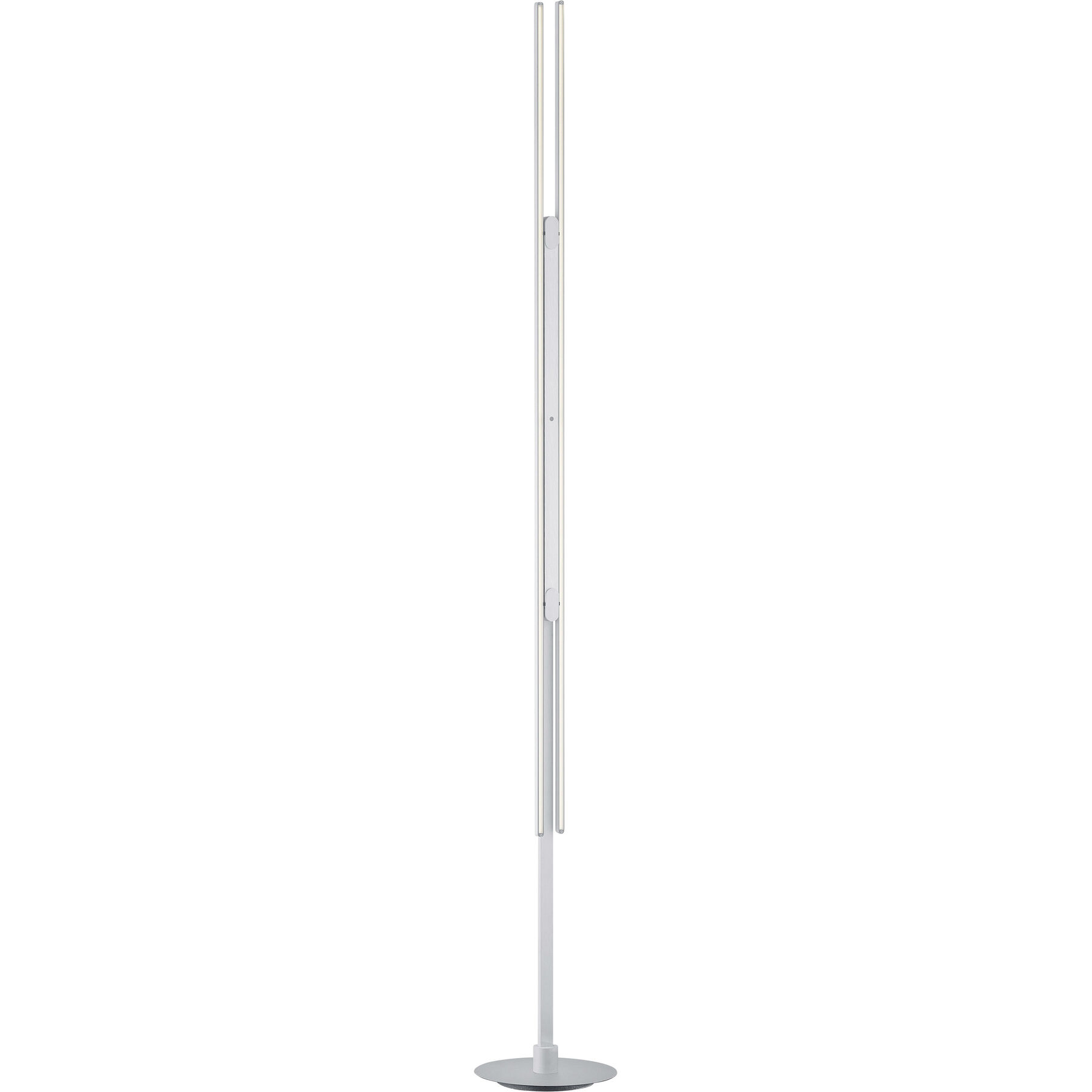 Bankamp Designer-Stehlampe Move Aluminium eloxiert Aluminium 3800 lm Dimmbar H 210 cm - LED - Lichtfarbe: Extra warmweiss - LED Energiesparlampen