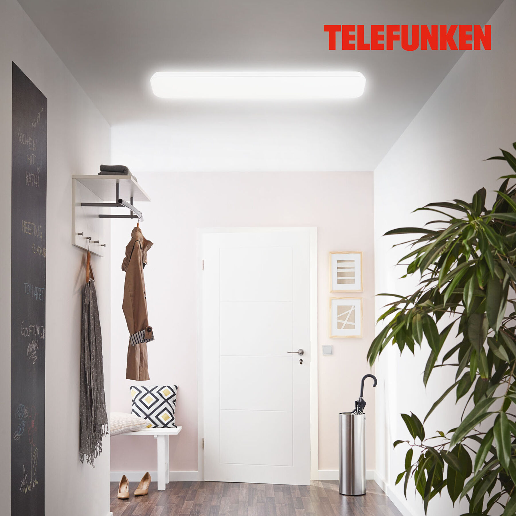 Deckenlampe Telefunken weiss Metall/Kunststoff 5300 lm Dimmbar B 116 mm - LED - Lichtfarbe: Helles Neutralweiss - LED Energiesparlampen