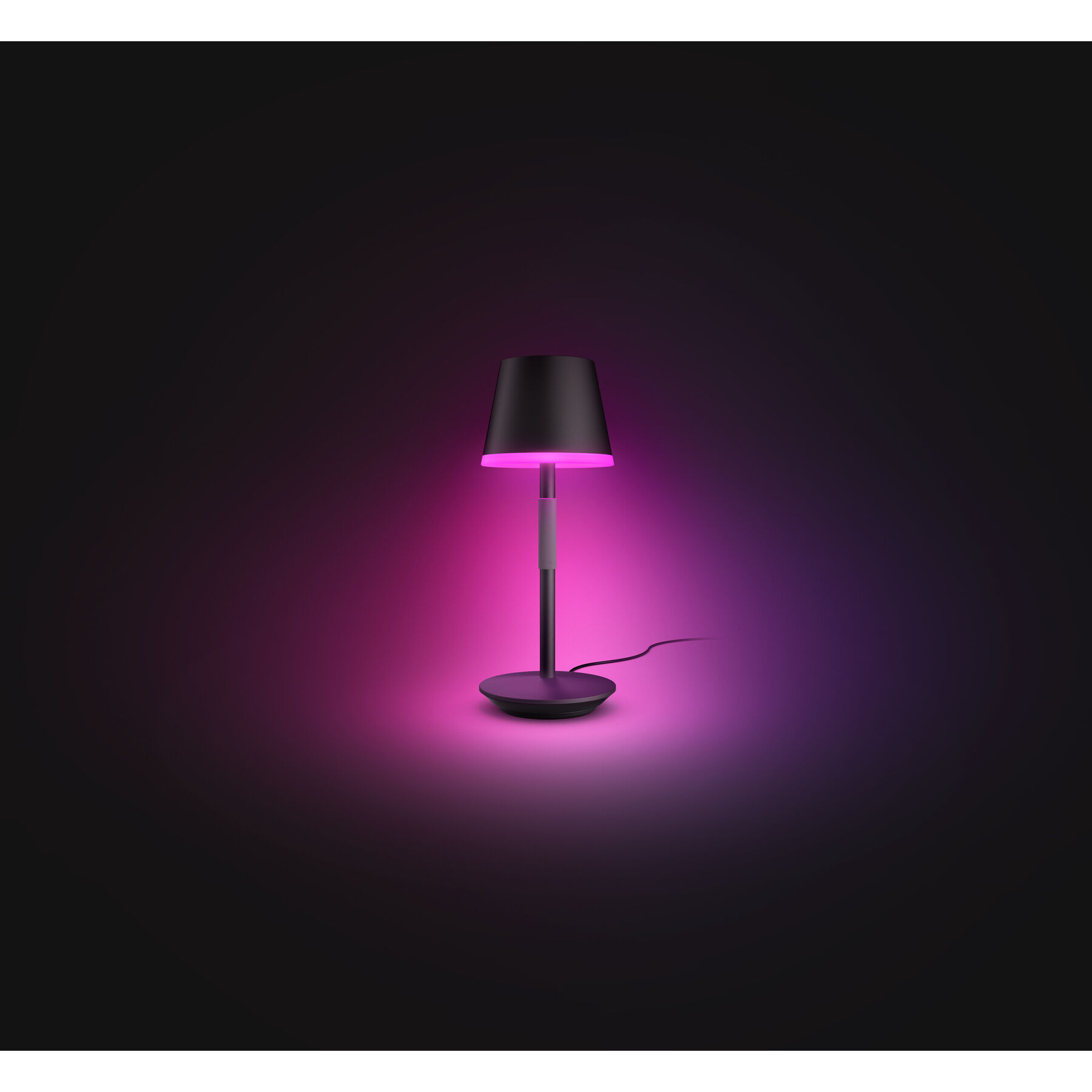 Tischlampe Philips Hue Schwarz Aluminium H 35 cm 370 lm - LED - Lichtfarbe: Extra warmweiss - Helles Neutralweiss- LED Energiesparlampe