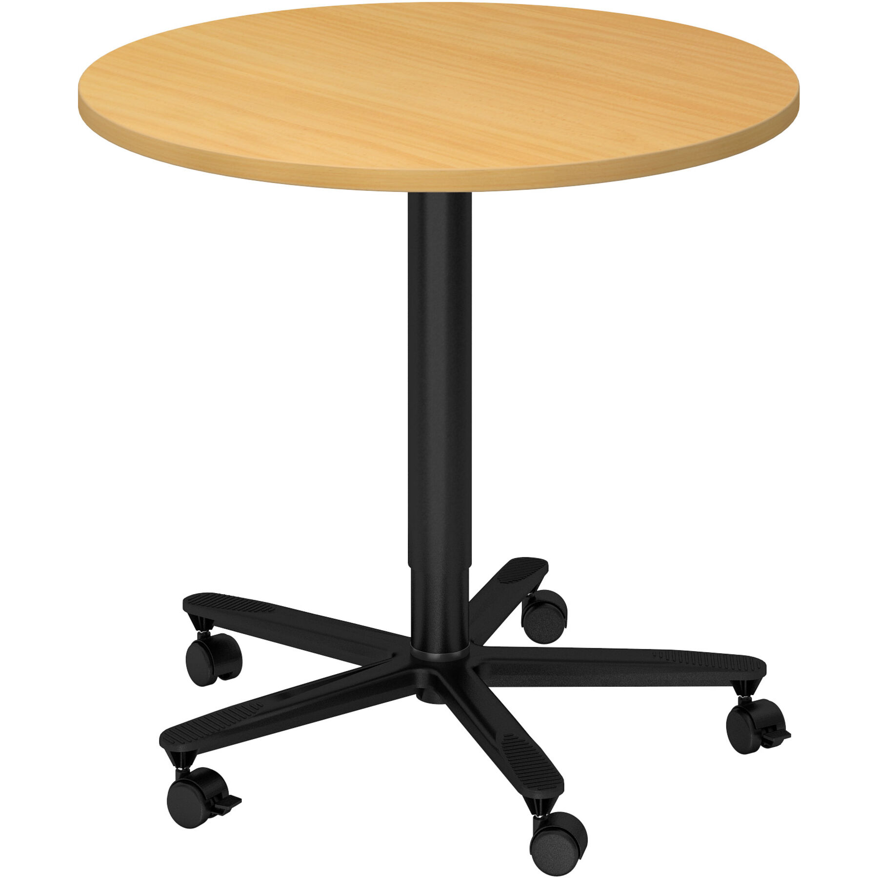 Besprechungstisch Office buche Holzwerkstoff B 80 T 80 cm - Farbe: Buche/Schwarz - Besprechungstisch