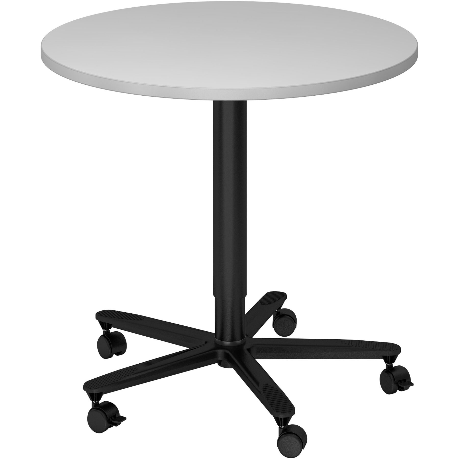 Besprechungstisch Office grau Holzwerkstoff B 80 T 80 cm - Farbe: grau/schwarz - Besprechungstisch