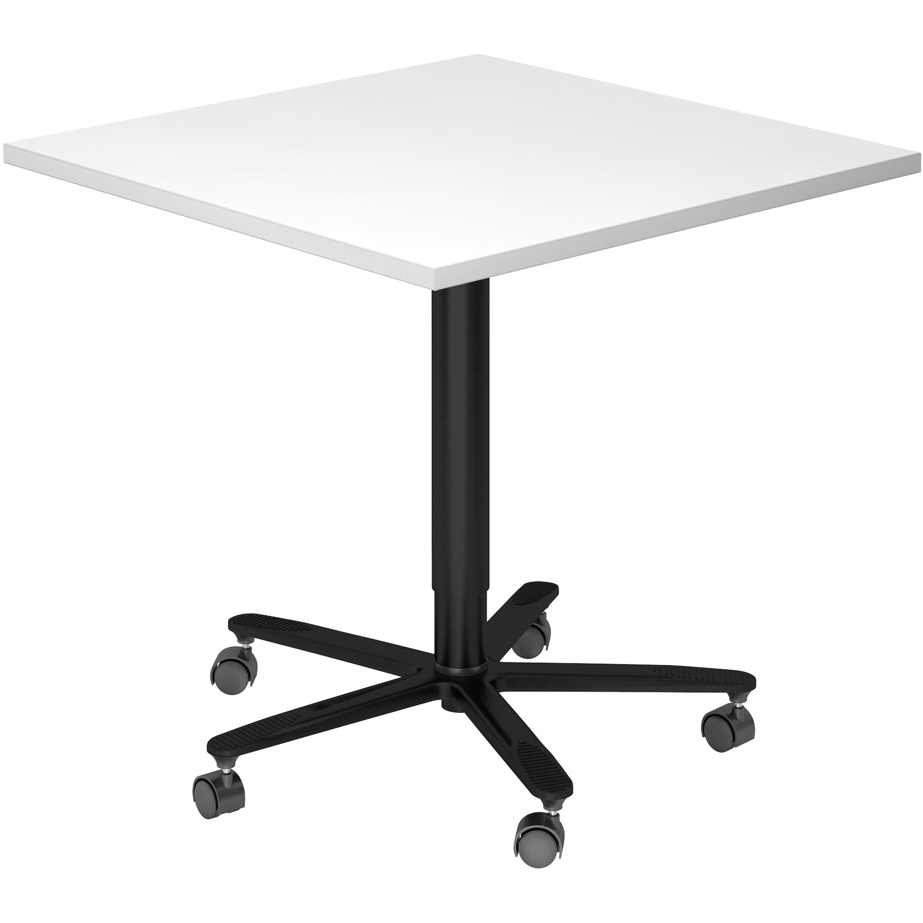 Besprechungstisch Office weiss Holzwerkstoff B 80 T 80 cm - Farbe: weiss/schwarz - Besprechungstisch