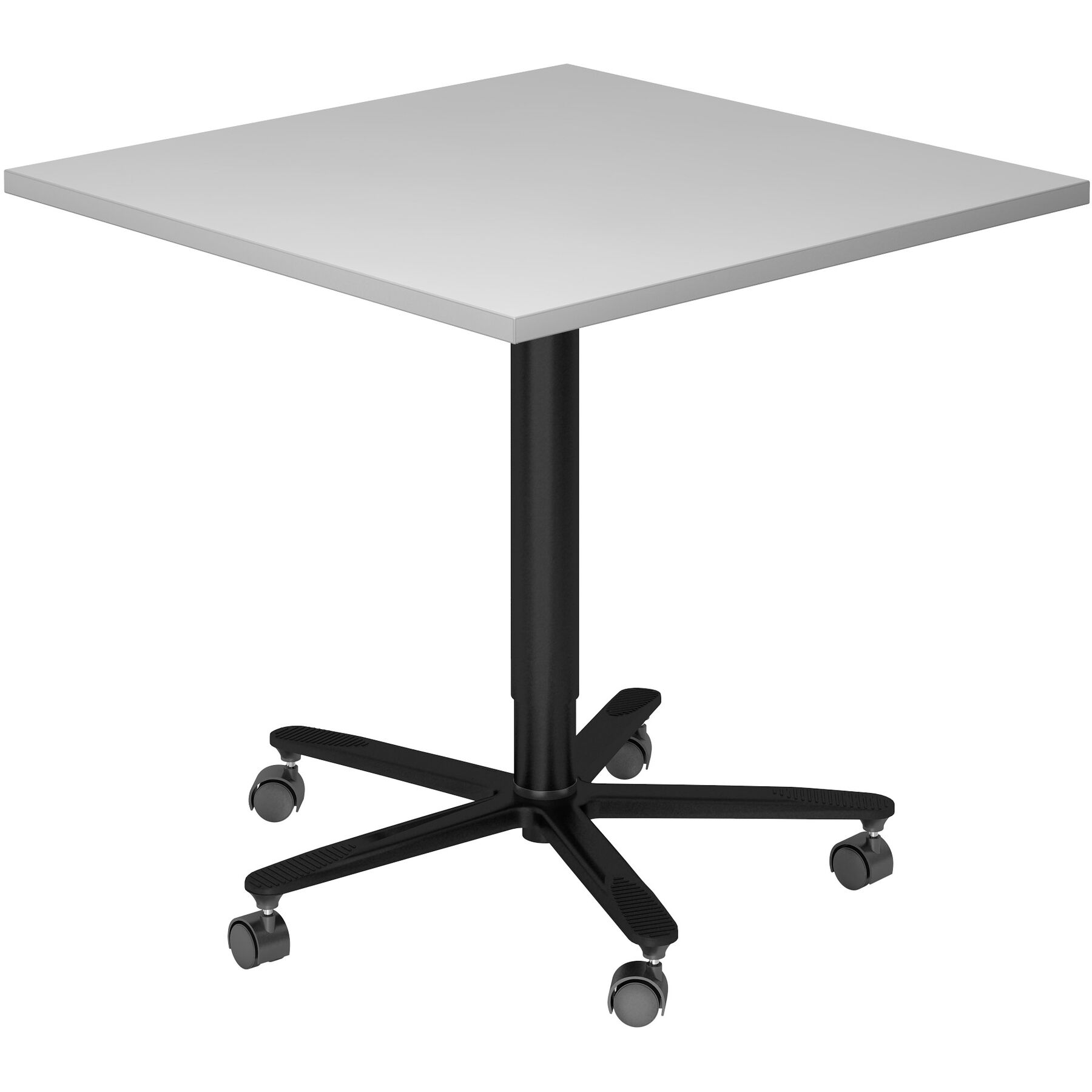 Besprechungstisch Office grau Holzwerkstoff B 80 T 80 cm - Farbe: grau/schwarz - Besprechungstisch