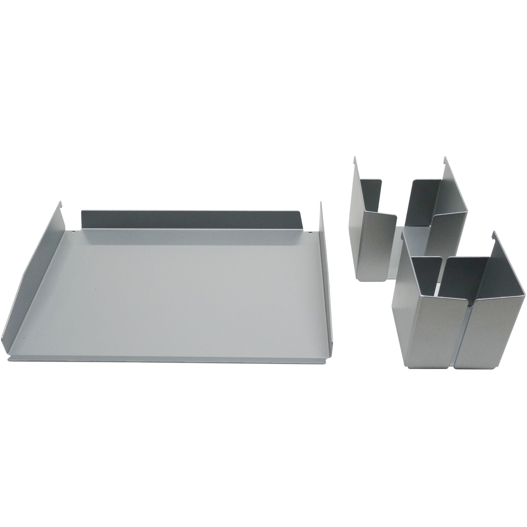 Schreibtischorganizer Office Zubehör silber Metall - Schreibtischorganizer