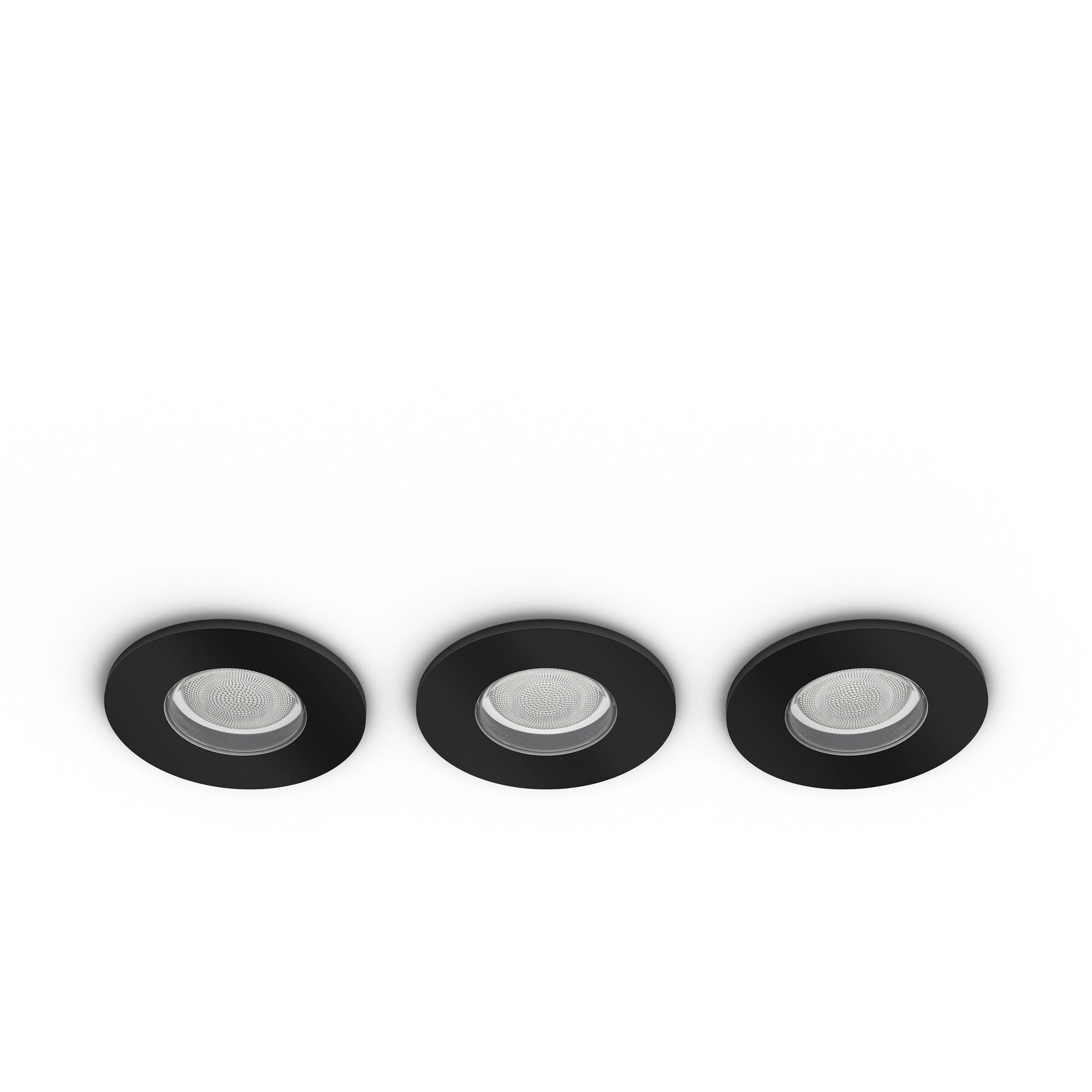 Spot Philips Hue schwarz Metall 1050 lm Dimmbar B 9.4 cm - LED - Lichtfarbe: Extra warmweiss - Helles Neutralweiss - LED Energiesparlampen