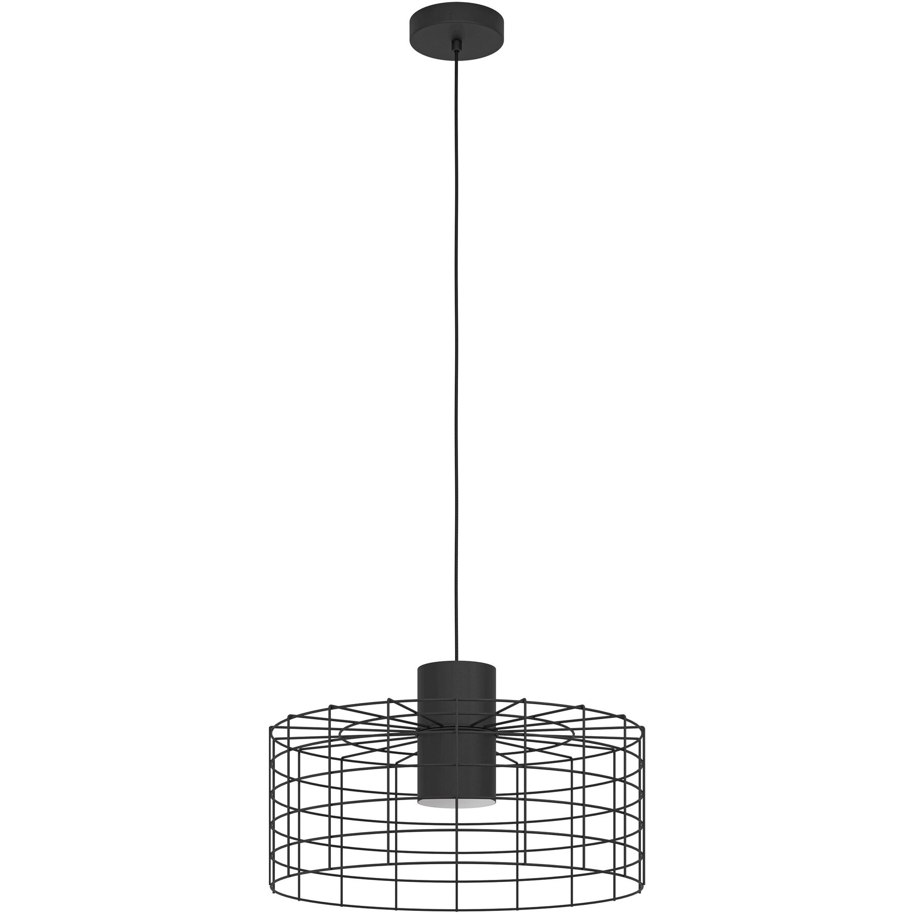 Eglo Pendellampe Milligan Schwarz/weiss Stahl B 48 cm