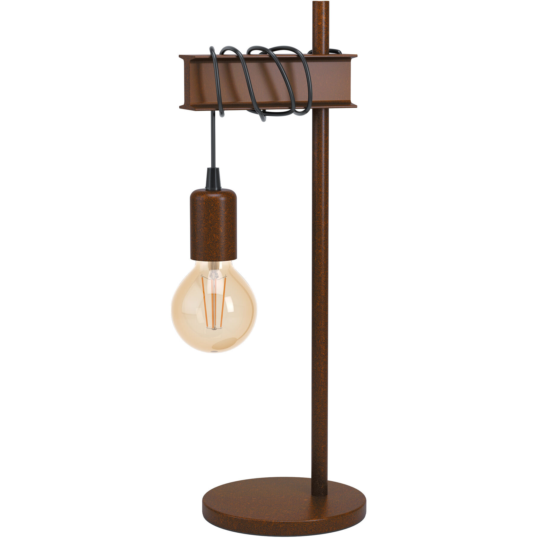 Eglo Tischlampe Townshend 4 Antikbraun Stahl H 50 cm