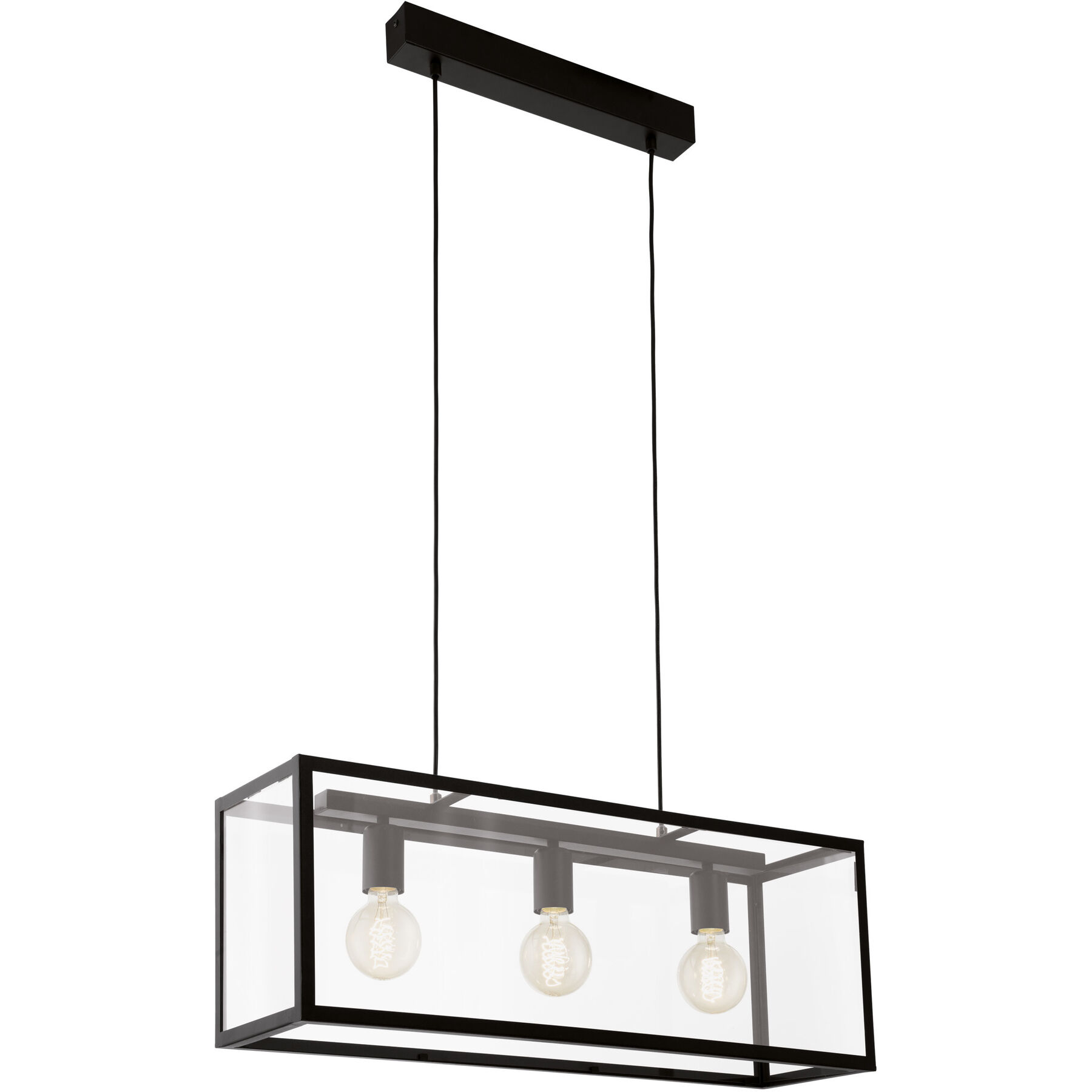 Eglo Pendellampe Charterhouse Schwarz Stahl B 20 cm