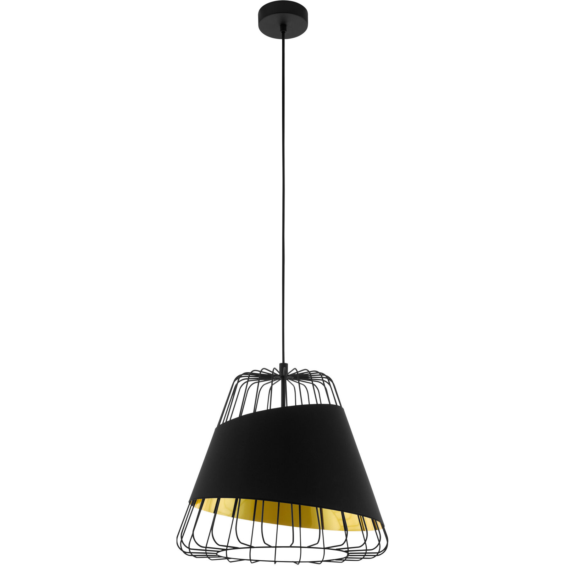 Eglo Pendellampe Austell Schwarz Stahl B 36 cm