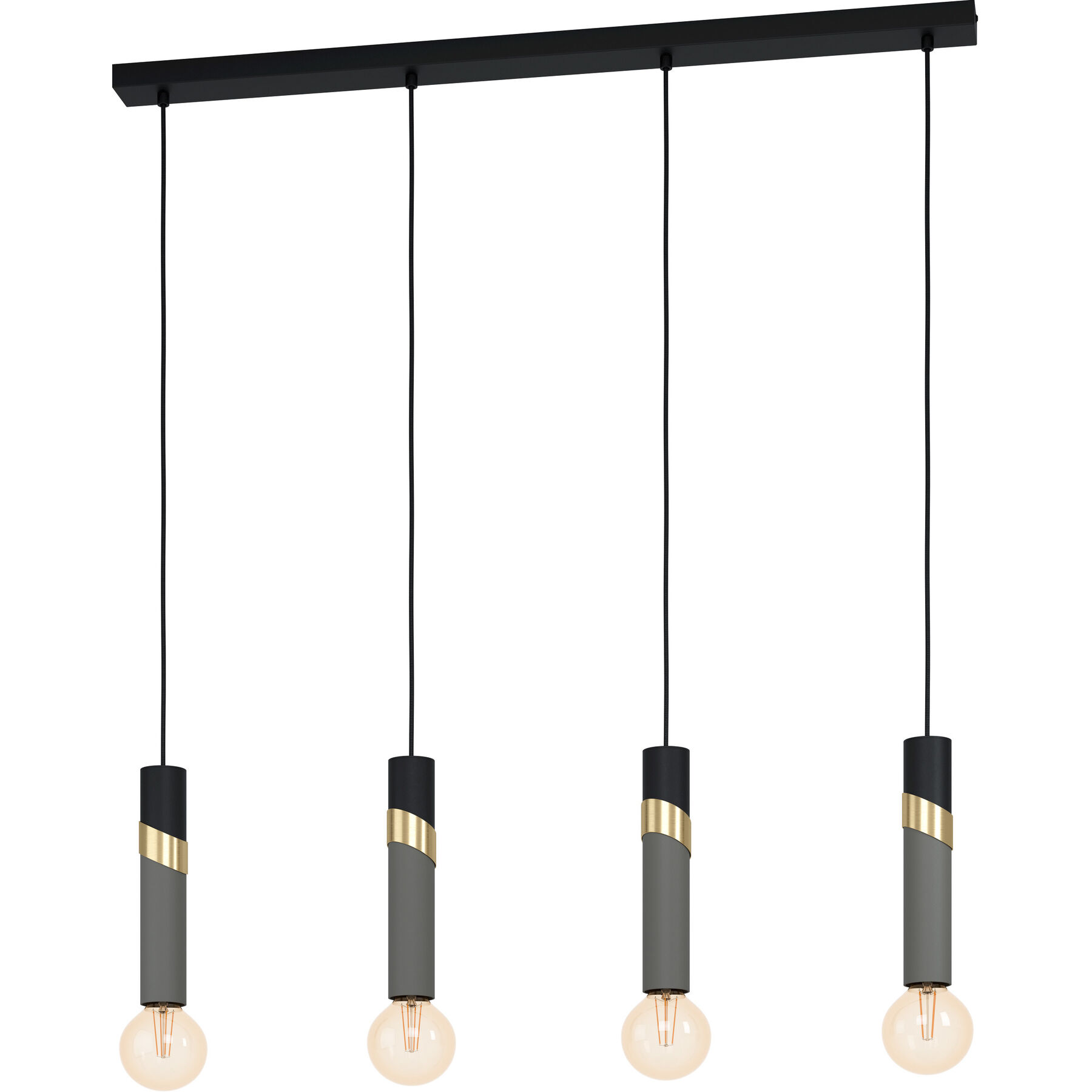 Eglo Pendellampe Cedral Schwarz/messing Stahl B 5.5 cm