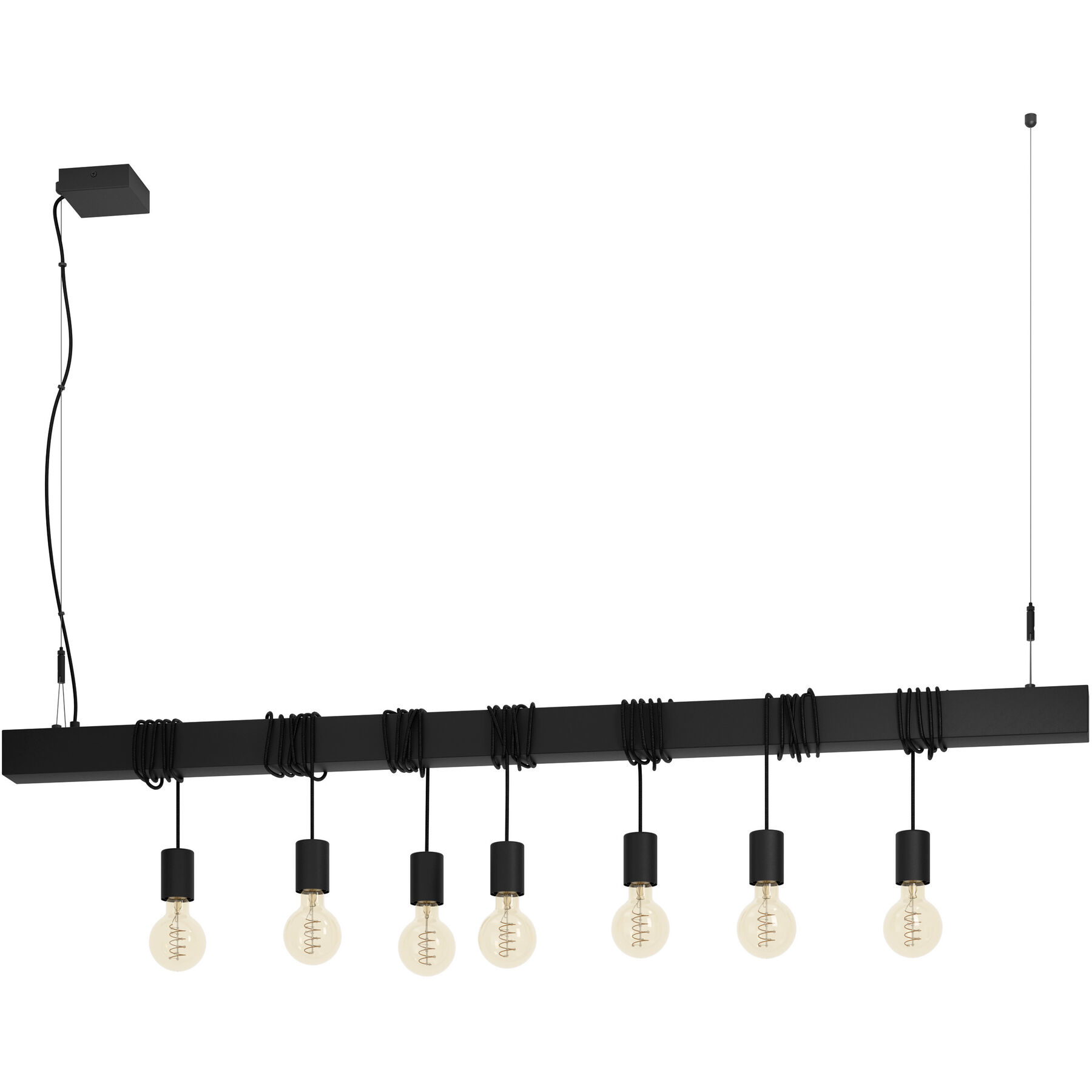 Eglo Pendellampe Townshend-B Schwarz Stahl B 9.5 cm