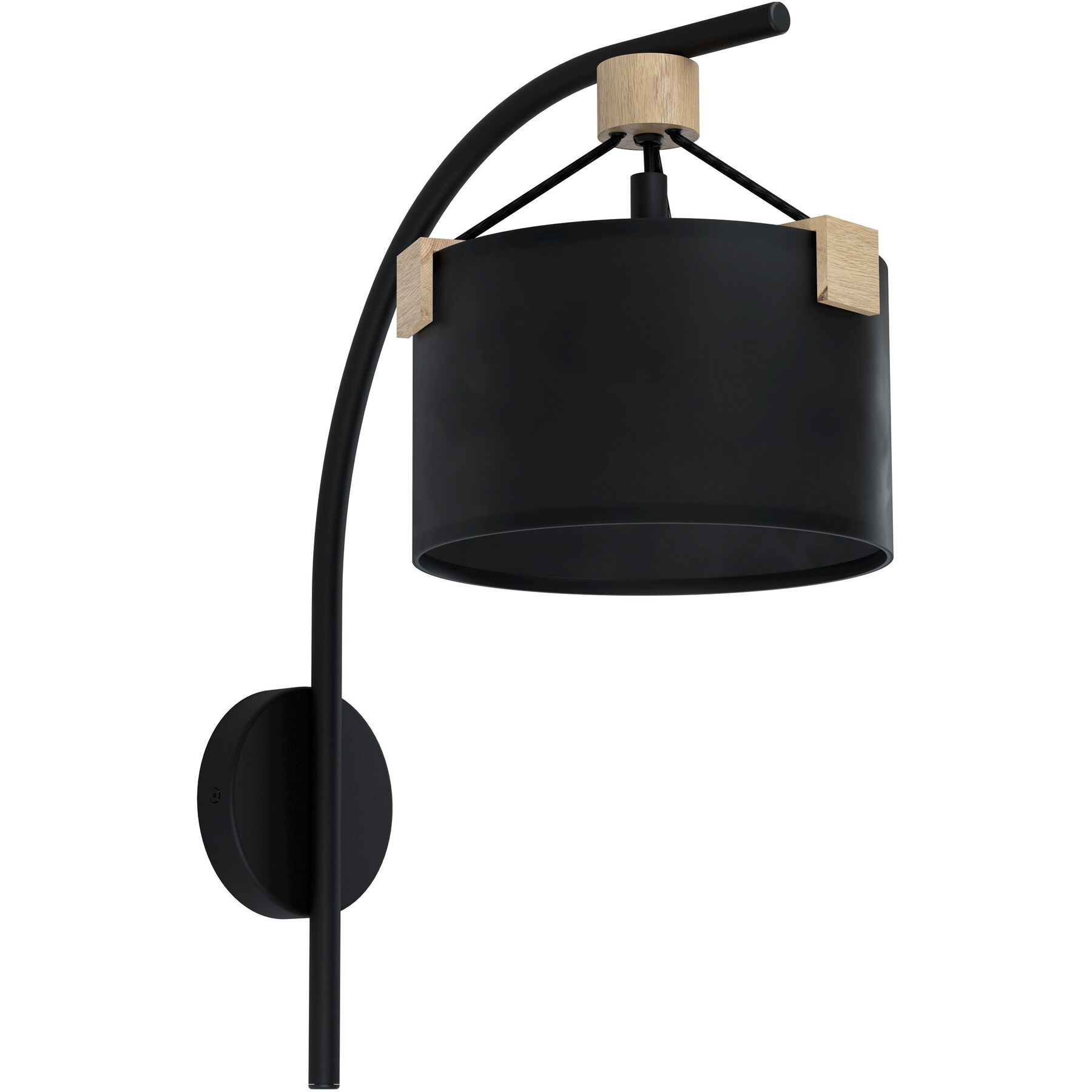 Eglo Wandlampe Potosi Schwarz Stahl B 37.5 cm