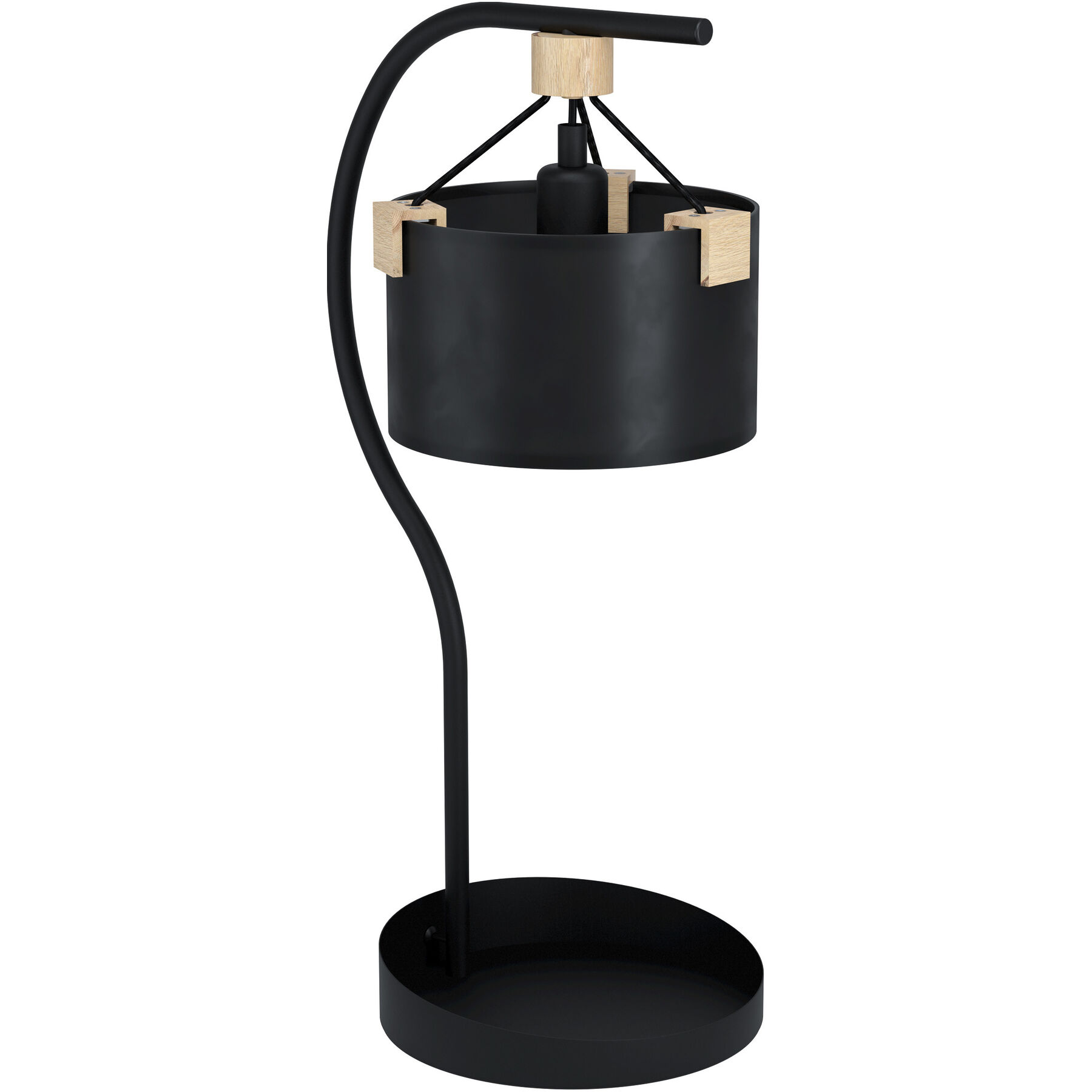 Eglo Tischlampe Potosi Schwarz Stahl H 65 cm