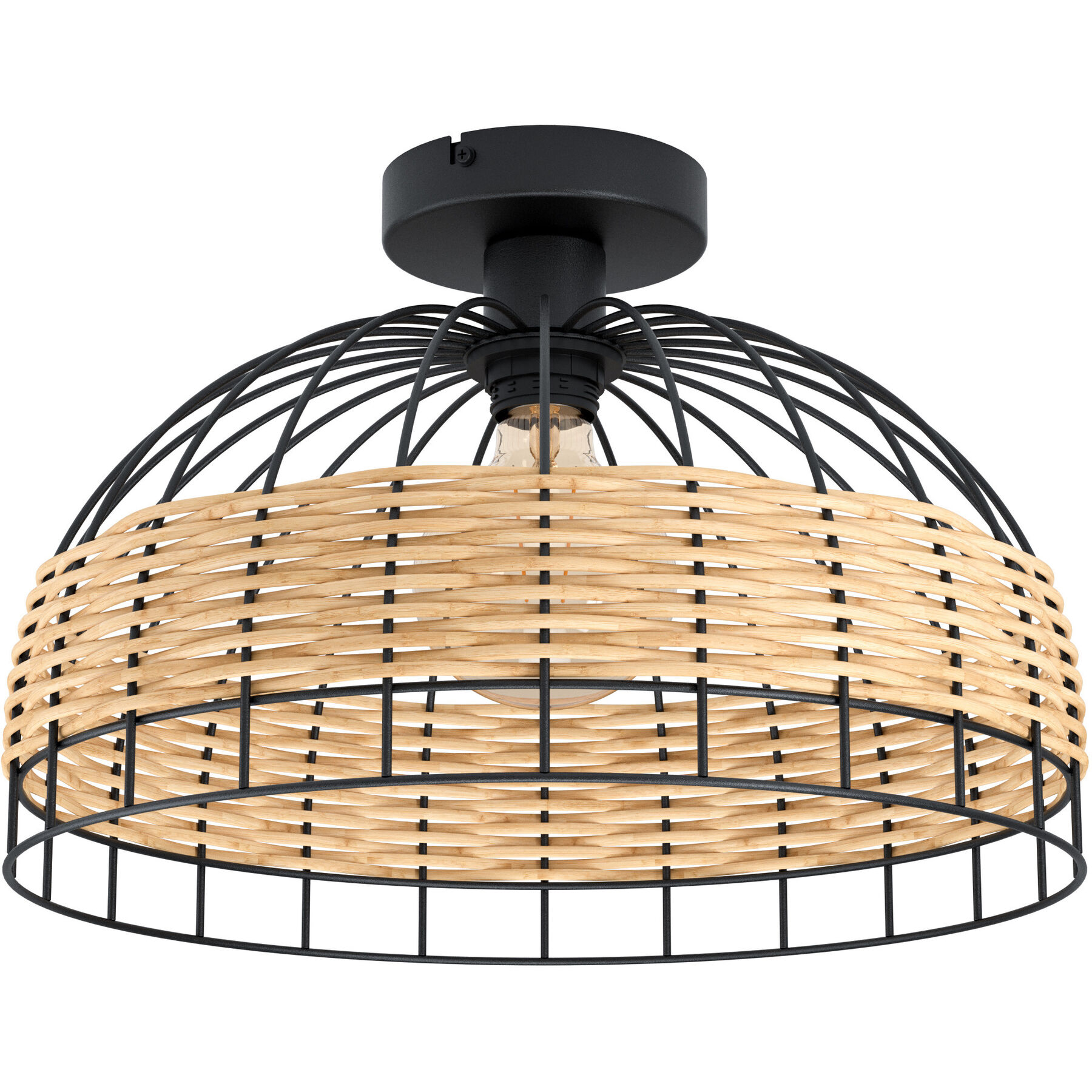 Eglo Deckenlampe Anwick Schwarz Stahl B 38 cm