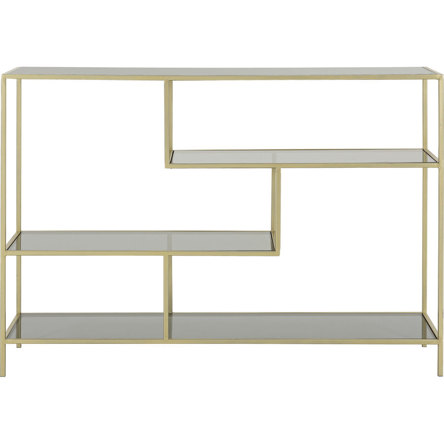 Regalkomponente Tino Schwarz/Gold Metall 120 cm 86 cm - Farbe: schwarz, gold - Regalkomponente