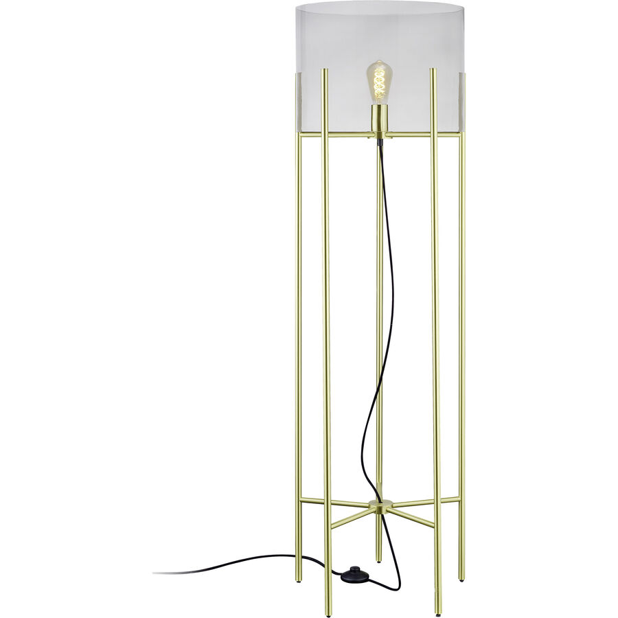Stehlampe Heritage Transparent/Gold Aluminium/Glas 42 cm 127 cm