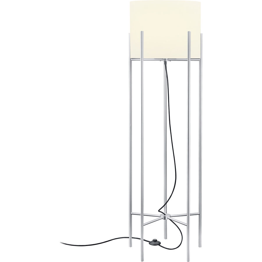 Stehlampe Heritage Weiss/Silber Glas/Metall 42 cm 127 cm
