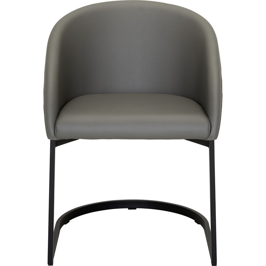 Freischwingerstuhl Stilo Grau Kunstleder 56.5 cm 78 cm