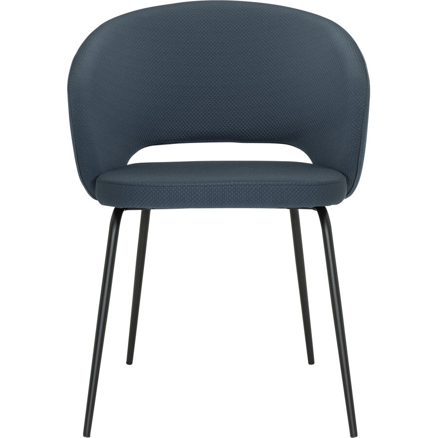 Stuhl Luvio Blau/Schwarz Stoff/Stahl 76 cm