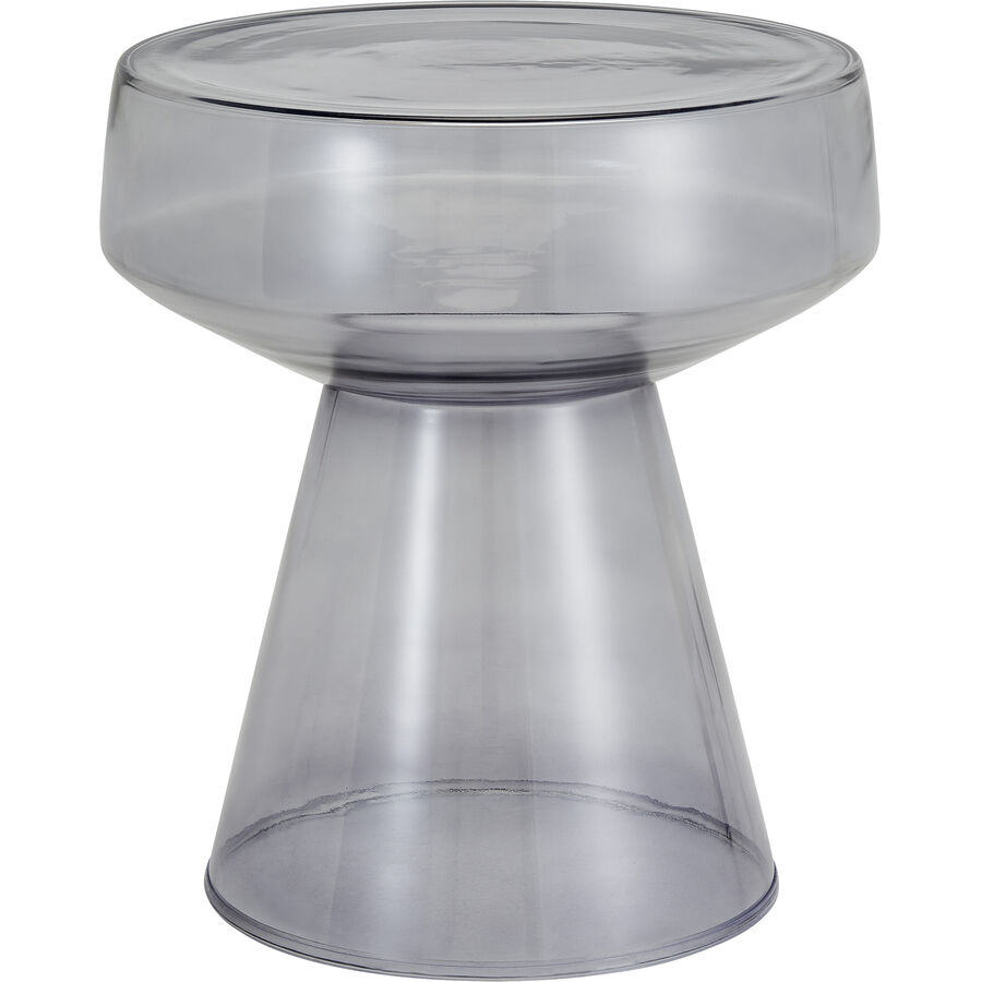 Beistelltisch Evelyne Grau/Schwarz Glas 38 cm – Farbe: Smoke – Beistelltisch