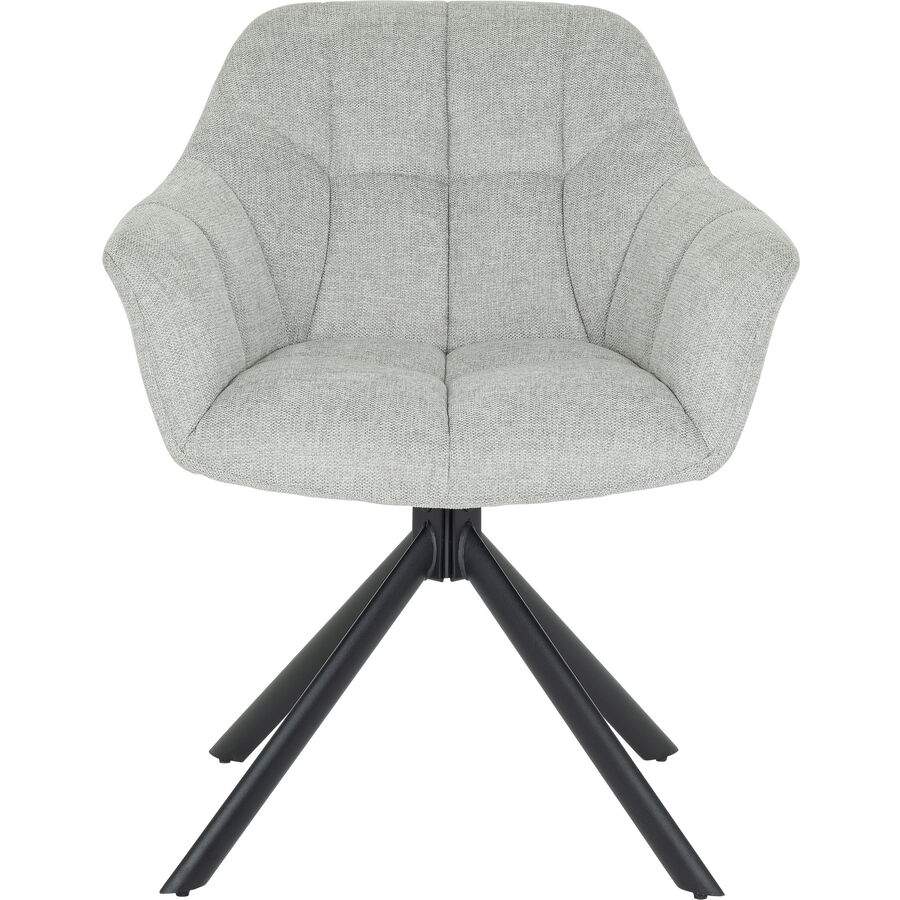 Stuhl Camedo Grau Stoff 65 cm Drehbar