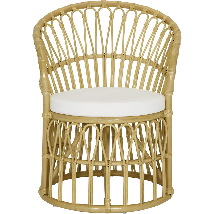 Stuhl Tambu Beige/Braun Rattan 65 cm