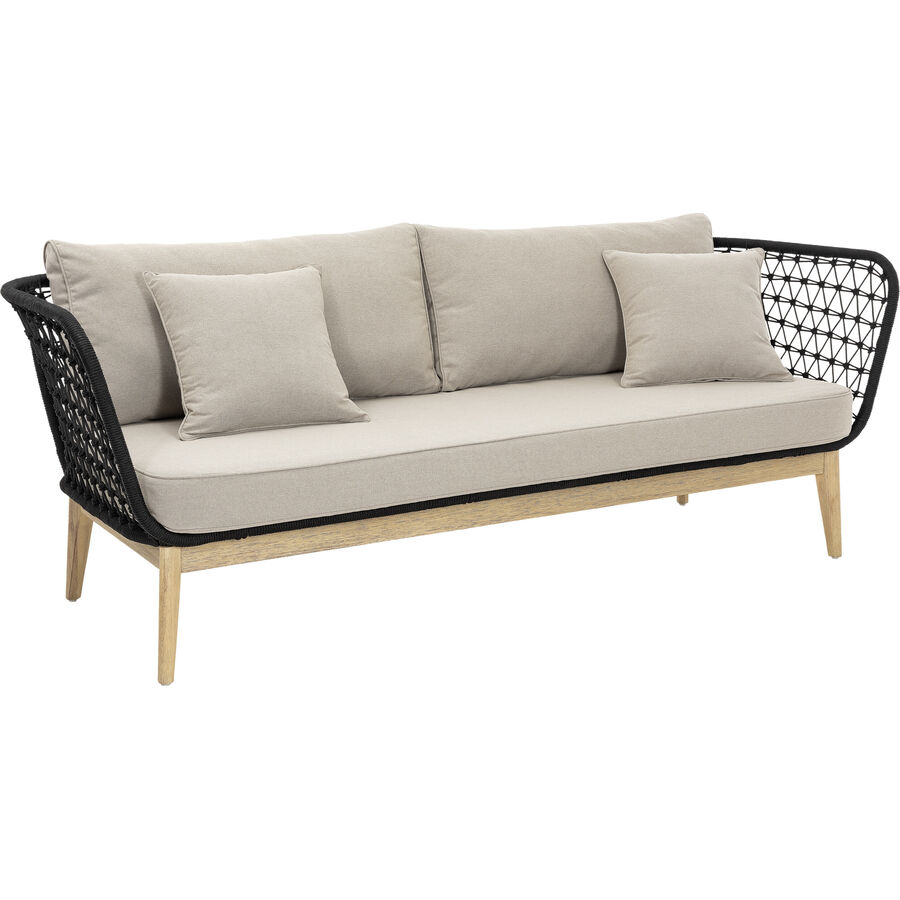 Gartenlounge Wallo II Schwarz Holz T 78 H 73 cm – Gartenlounge – Wetterfeste Gartenmöbel & Accessoires