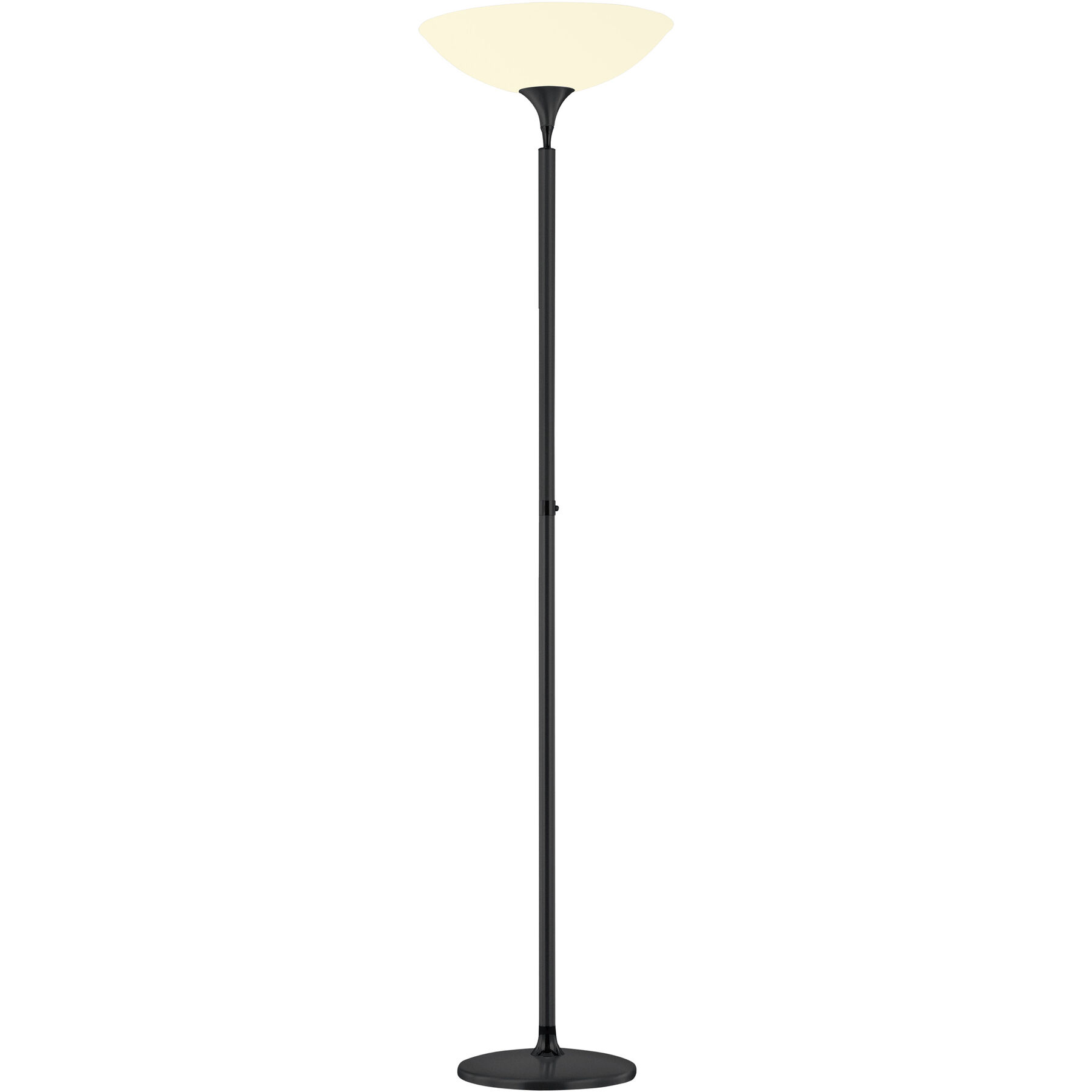 Bankamp Designer-Stehlampe Opera Schwarz Messing/Eisen/Glas 6000 lm Dimmbar H 180 cm - LED - Lichtfarbe: Extra warmweiss - LED Energiesparlampen